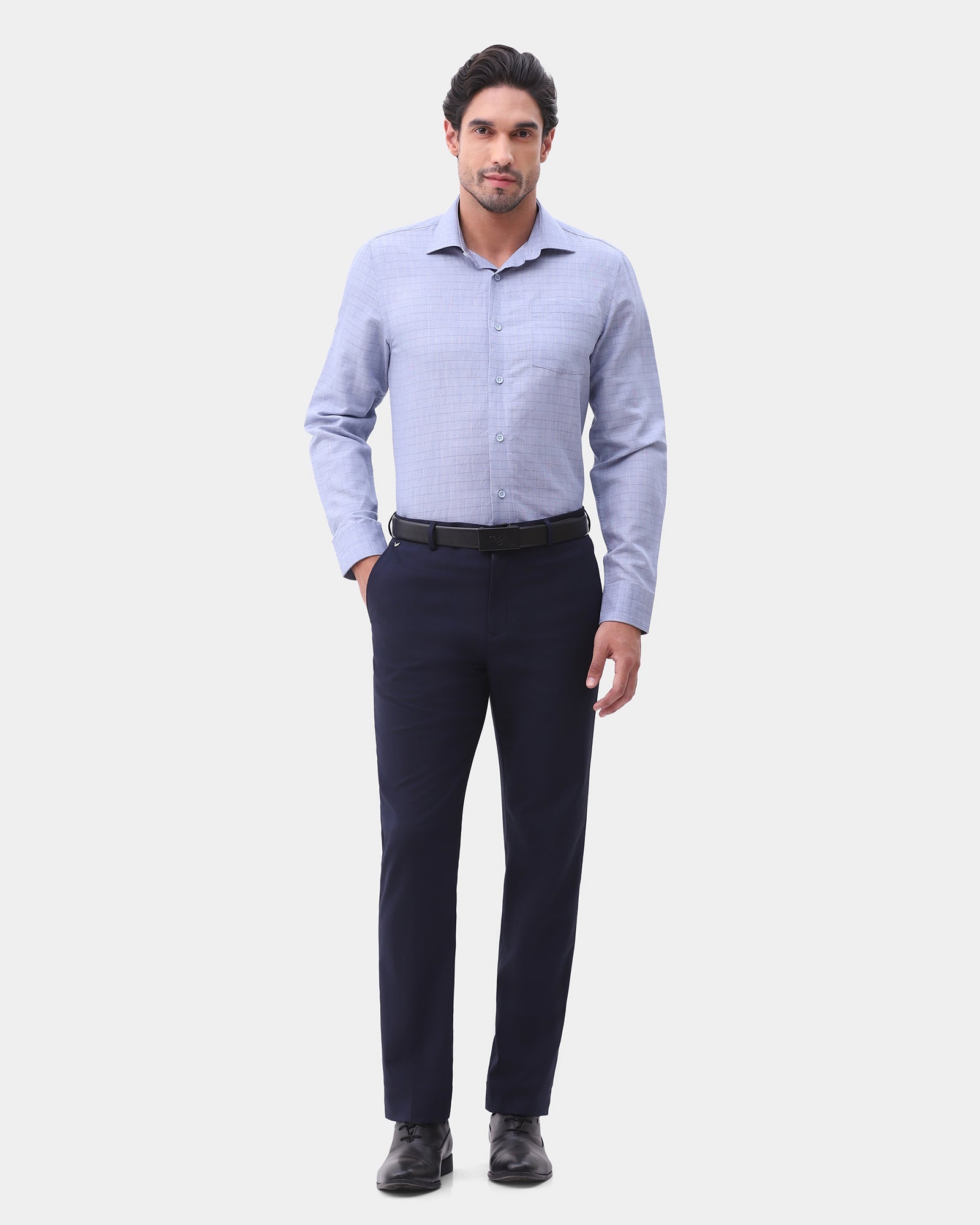 Navy Solid Trouser - Panag