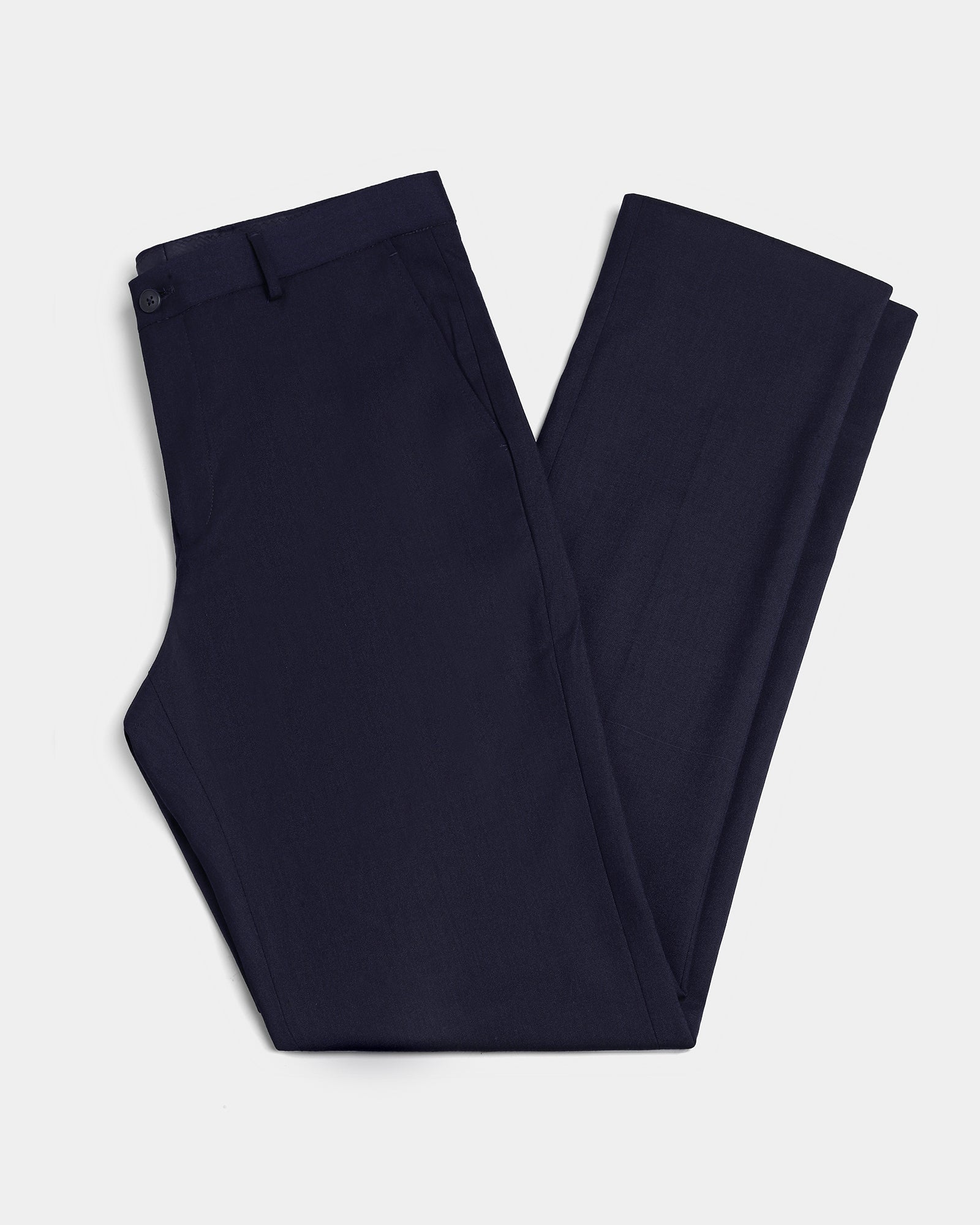 Navy Solid Trouser - Panag