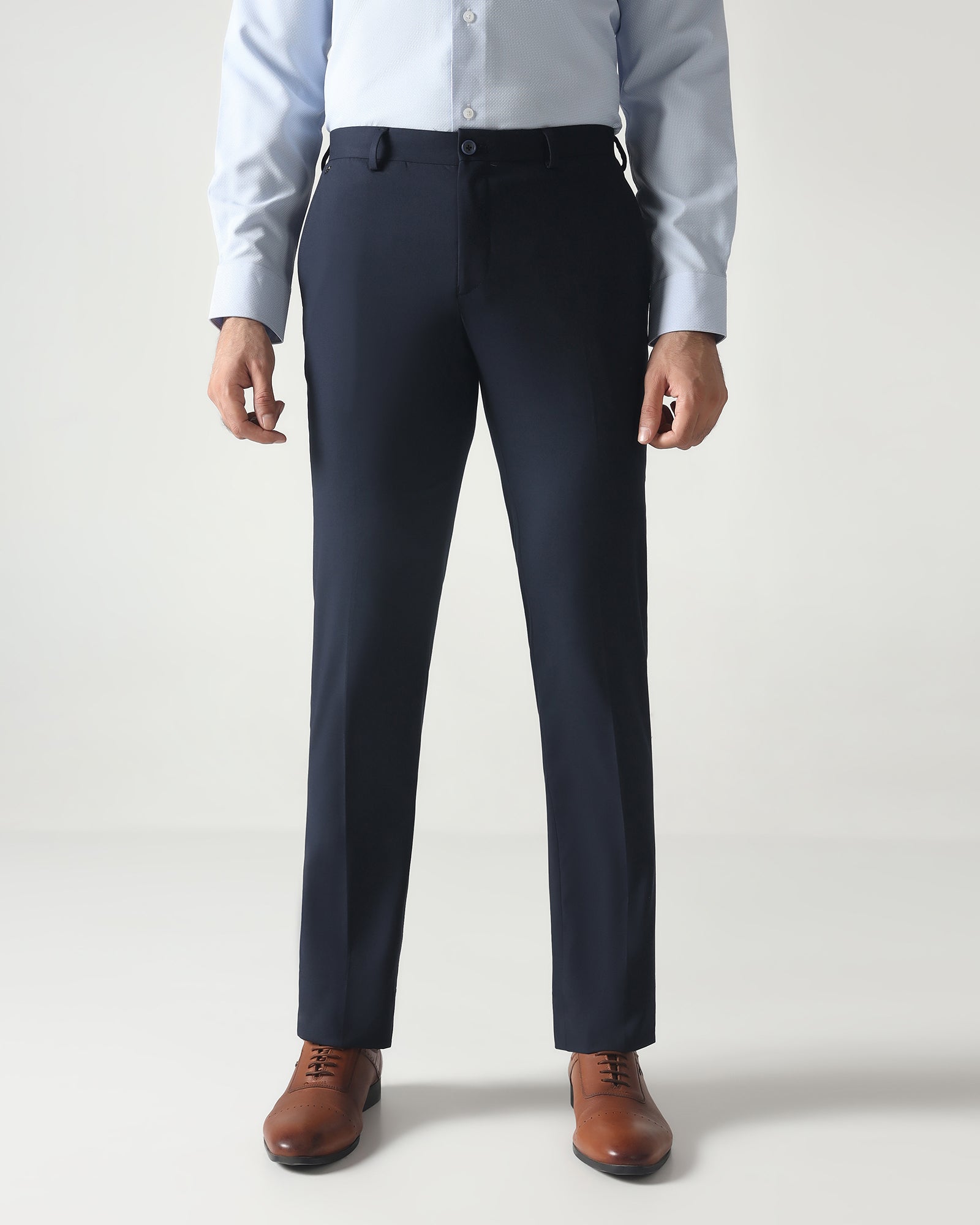 Navy Solid Trouser - Parma