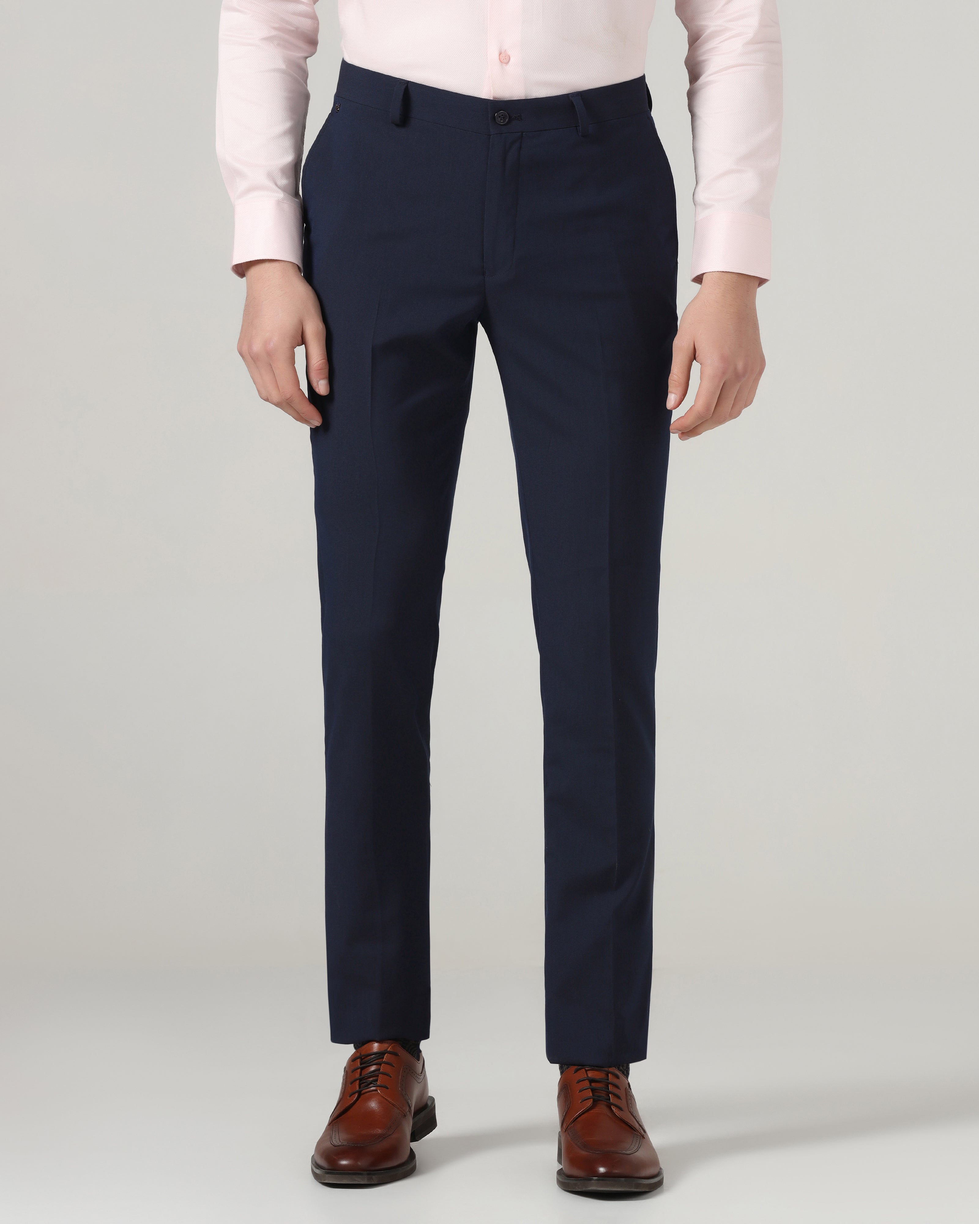 Navy Solid Trouser