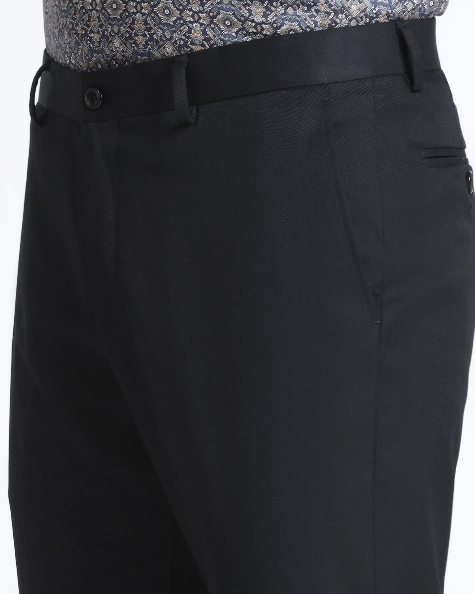 Navy Solid Trouser - Roku