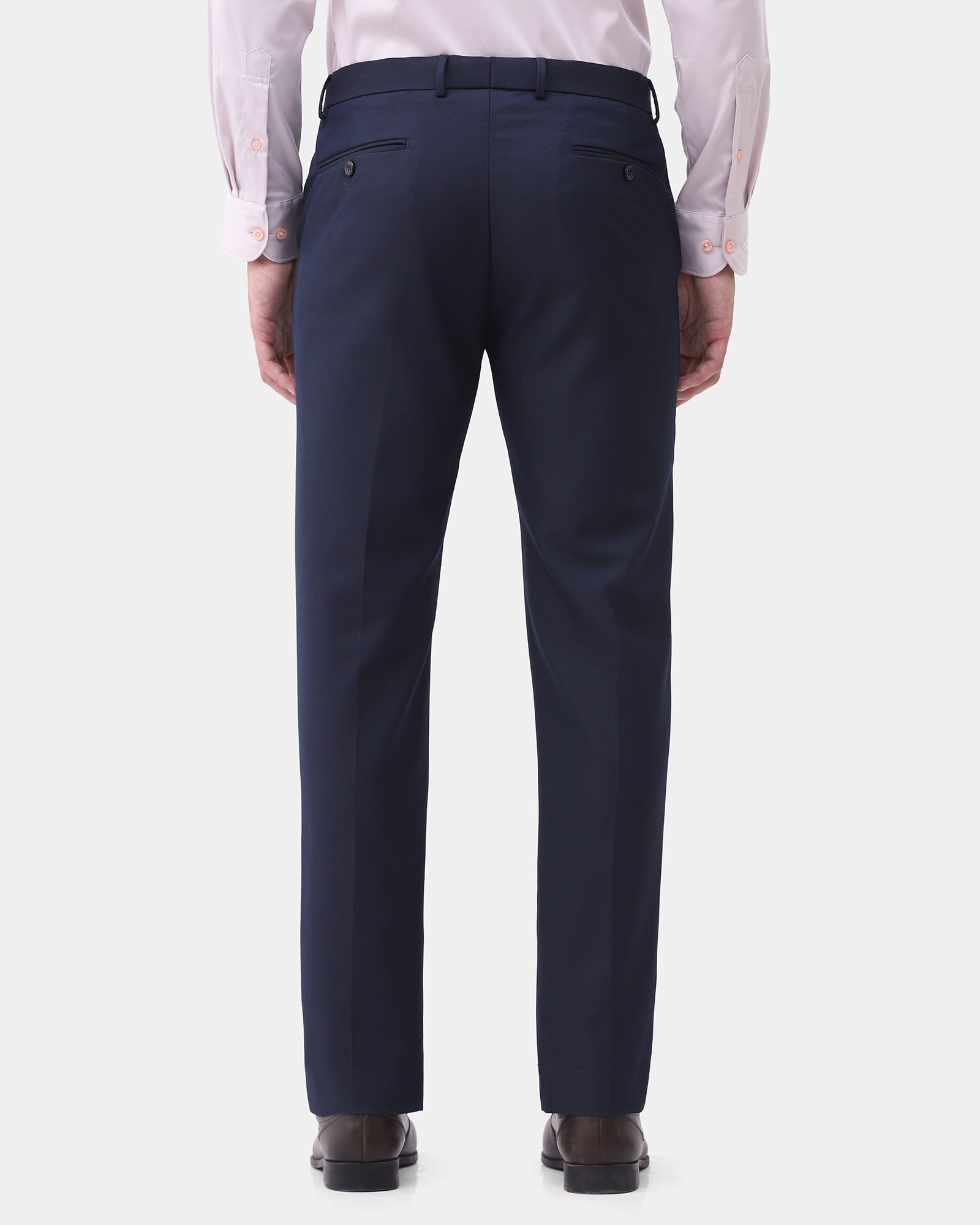 Navy Solid Trouser - Seoj