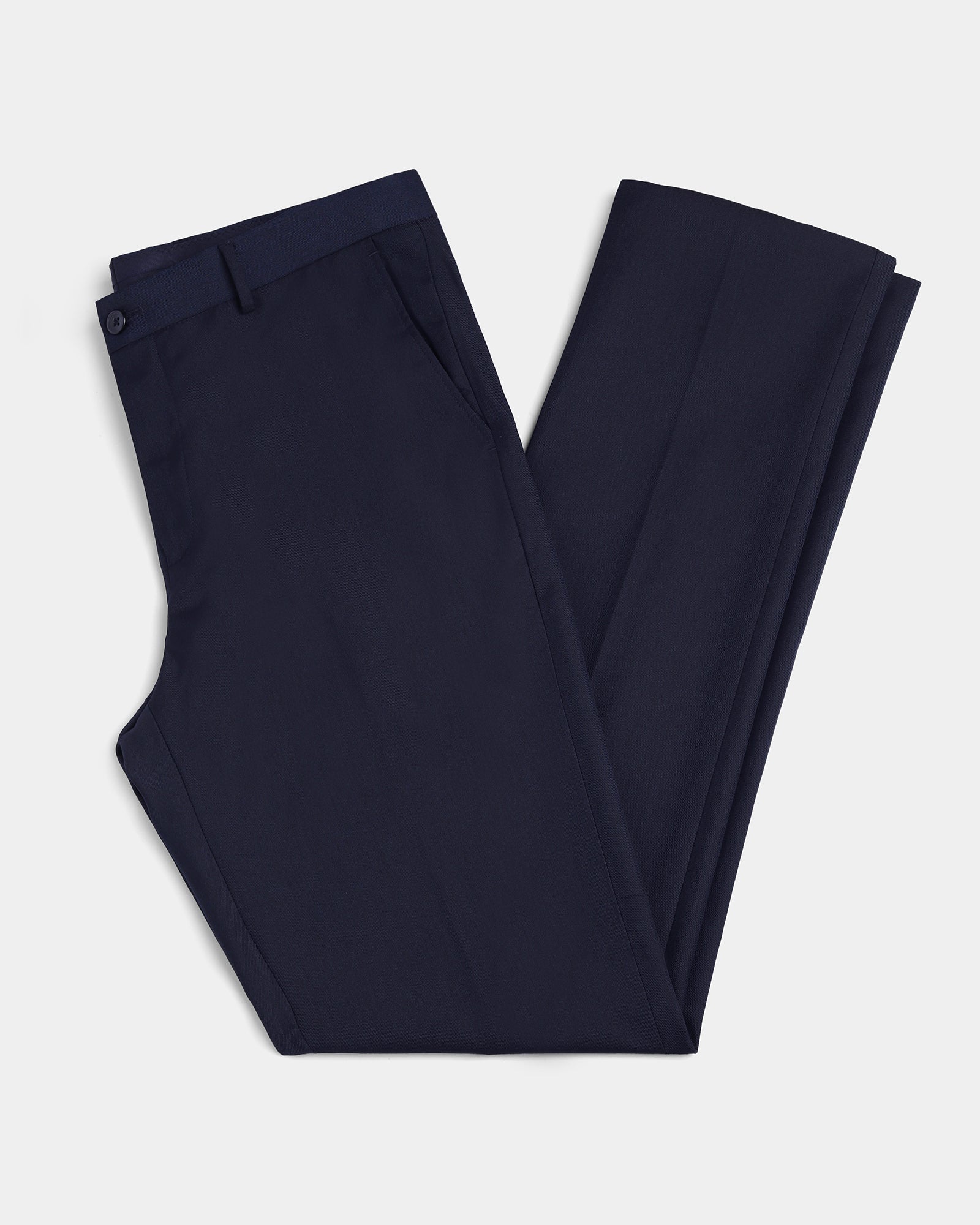 Navy Solid Trouser - Seoj