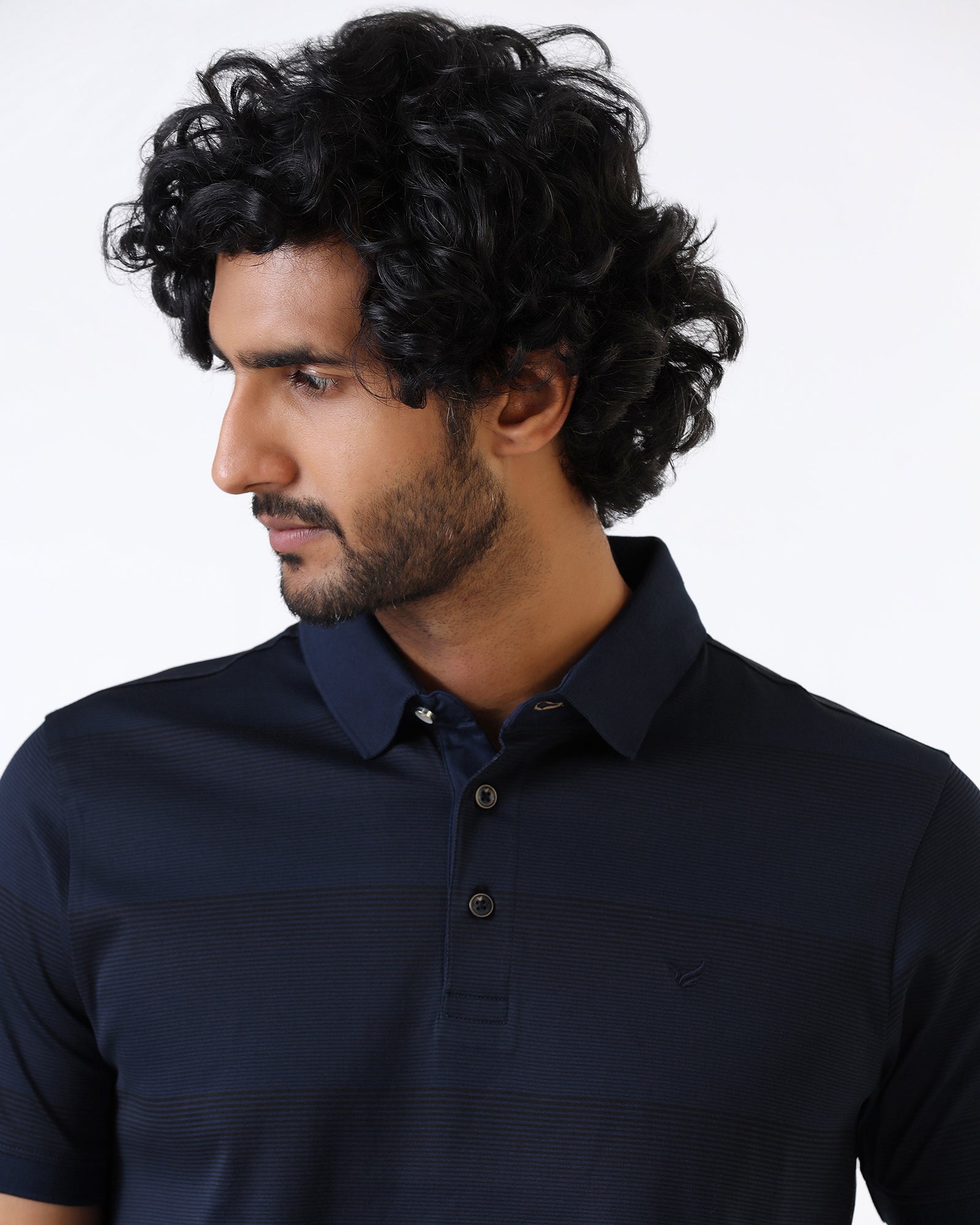 Navy Stripe Polo - Tip