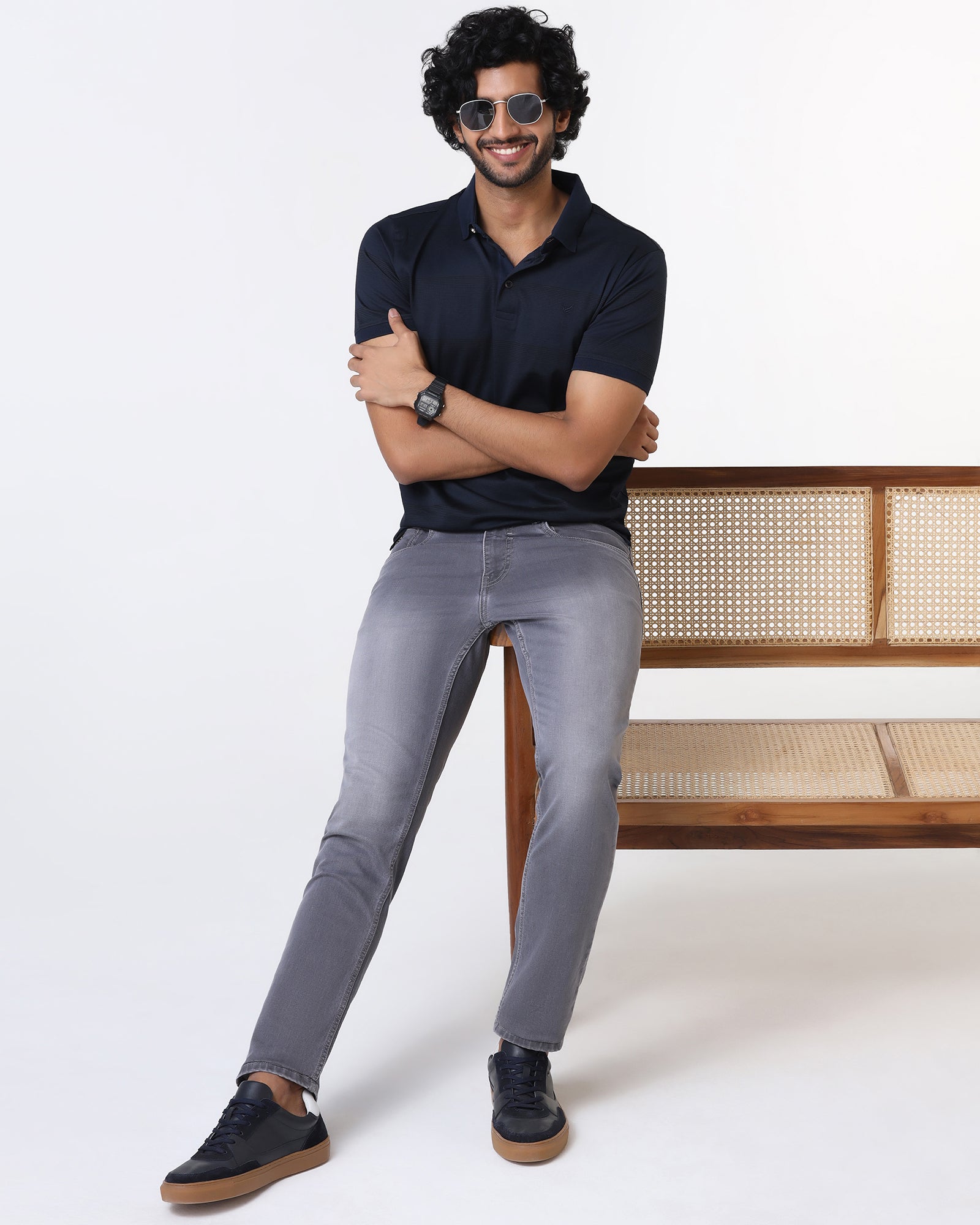 Navy Stripe Polo - Tip