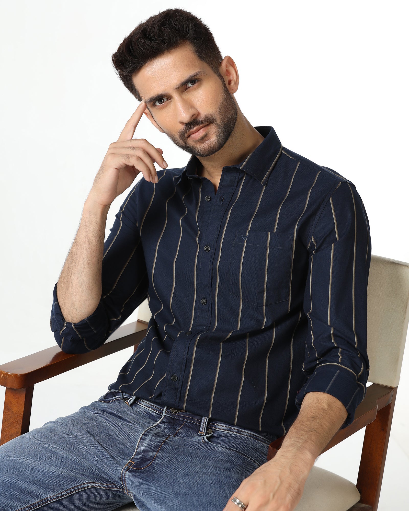 Navy Stripe Shirt - Huon