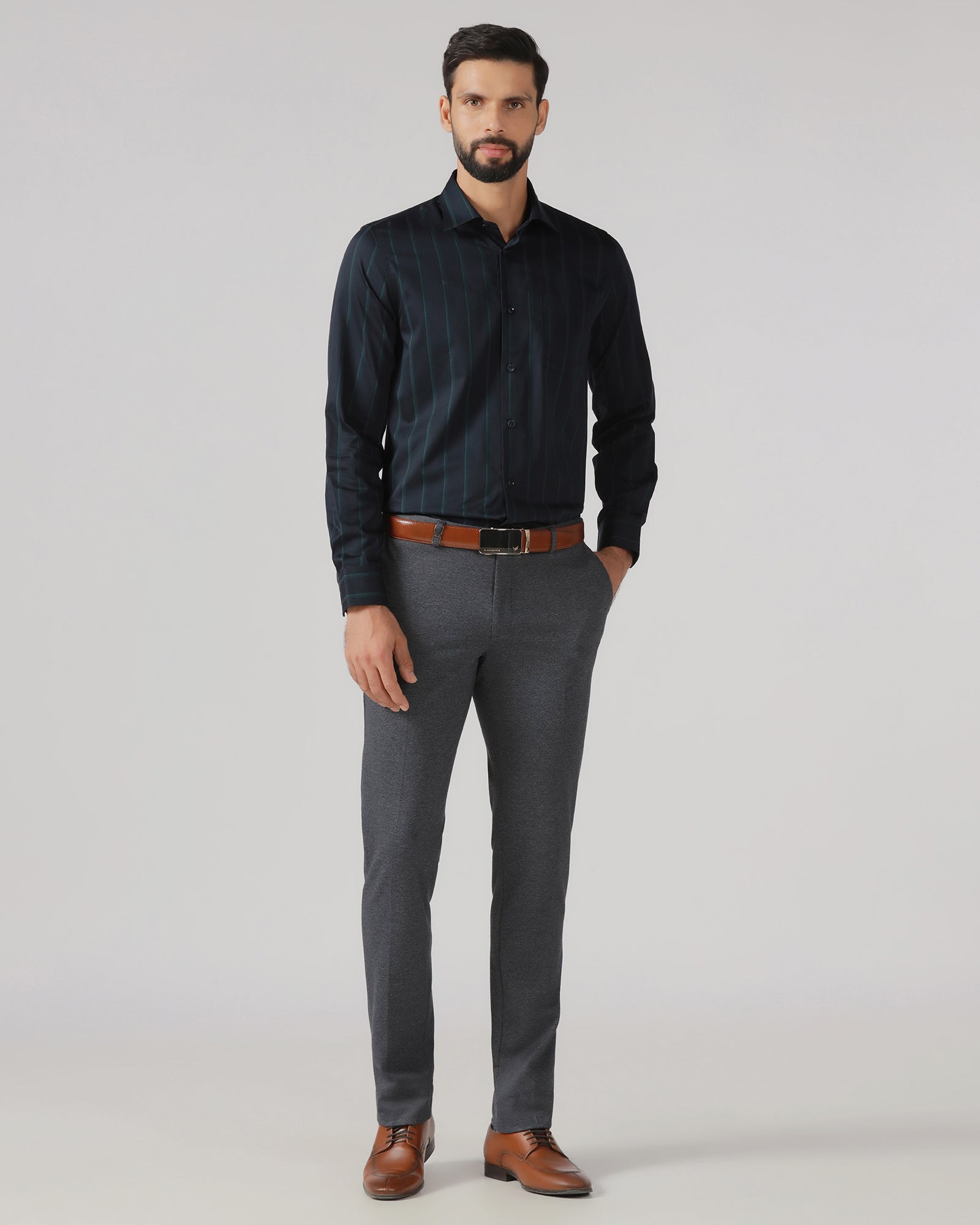 Navy Stripe Shirt - Simon