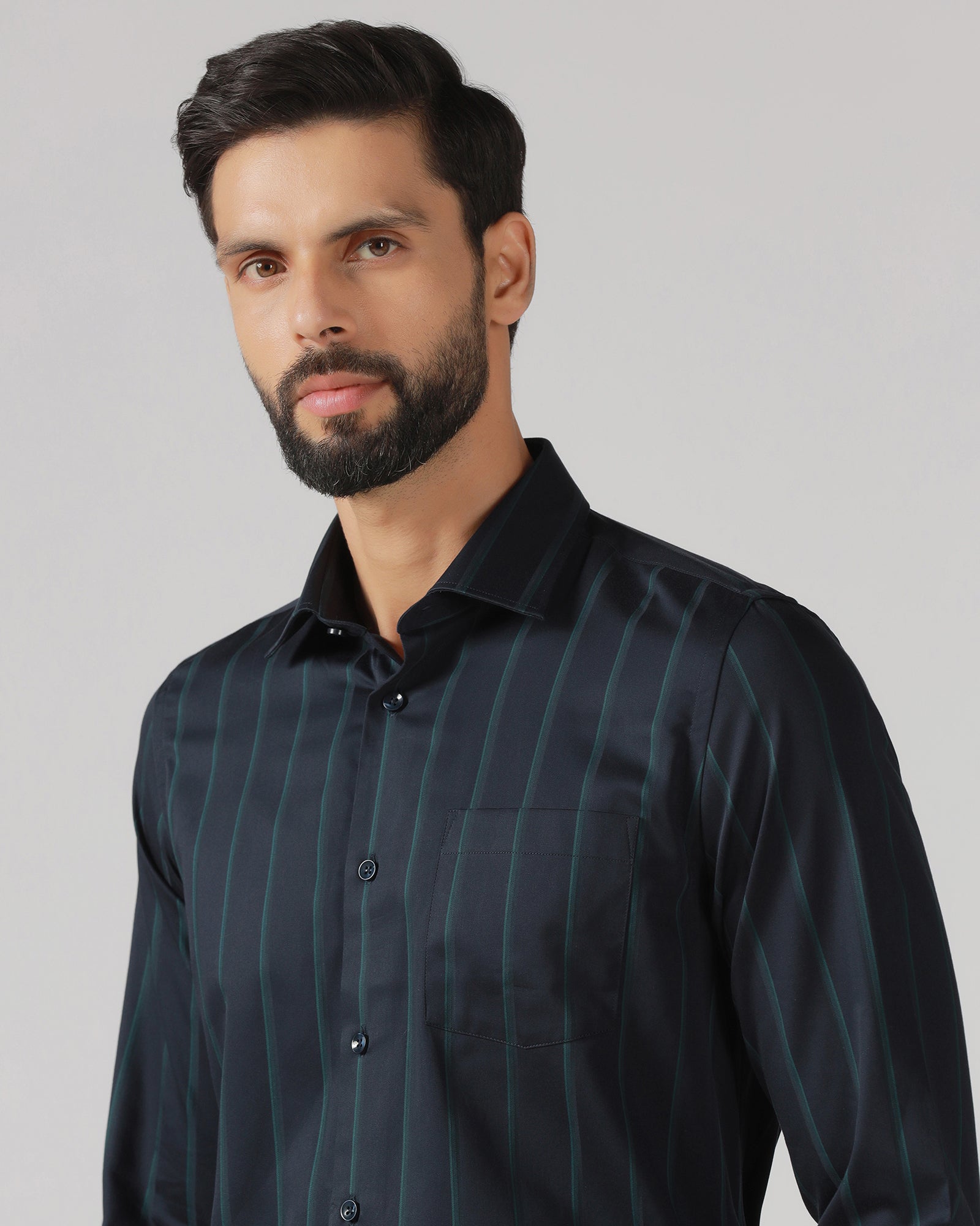 Navy Stripe Shirt - Simon