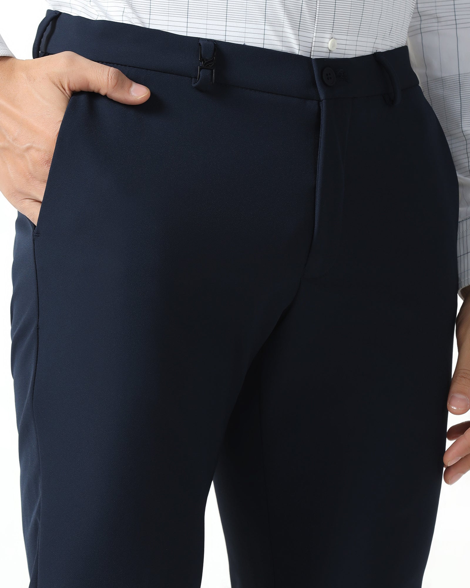 Navy Techpro Solid Trouser - Ashley