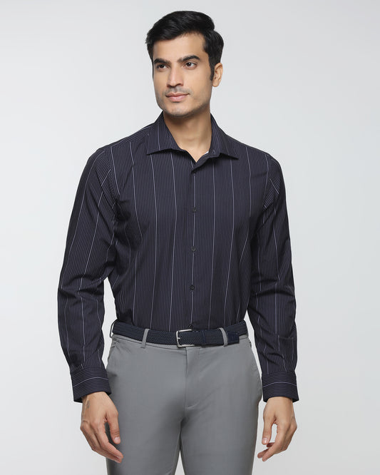 Navy TechPro Stripe Shirt - Grill