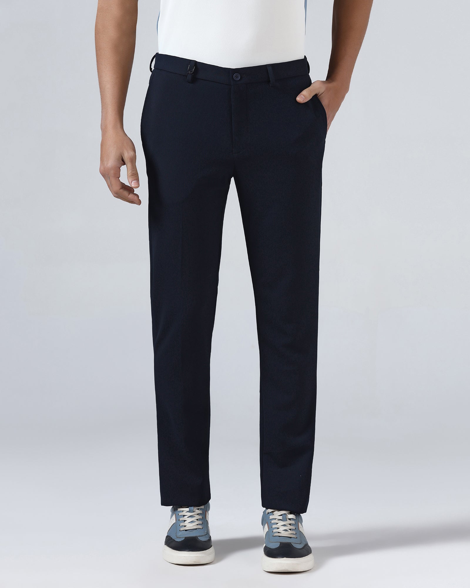 Navy TechPro Stripe Trouser - Martini