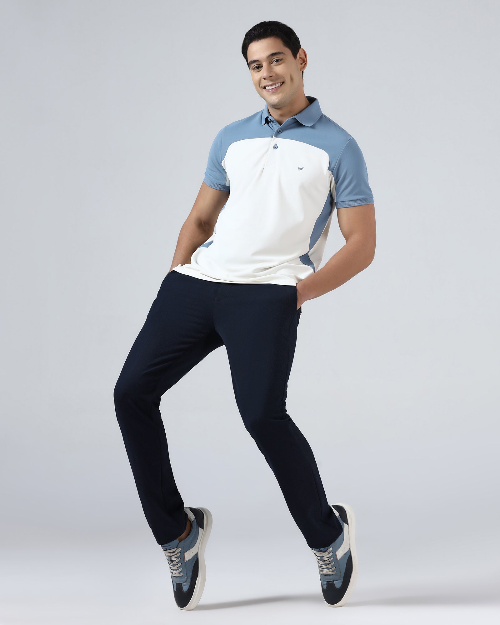 Navy TechPro Stripe Trouser - Martini