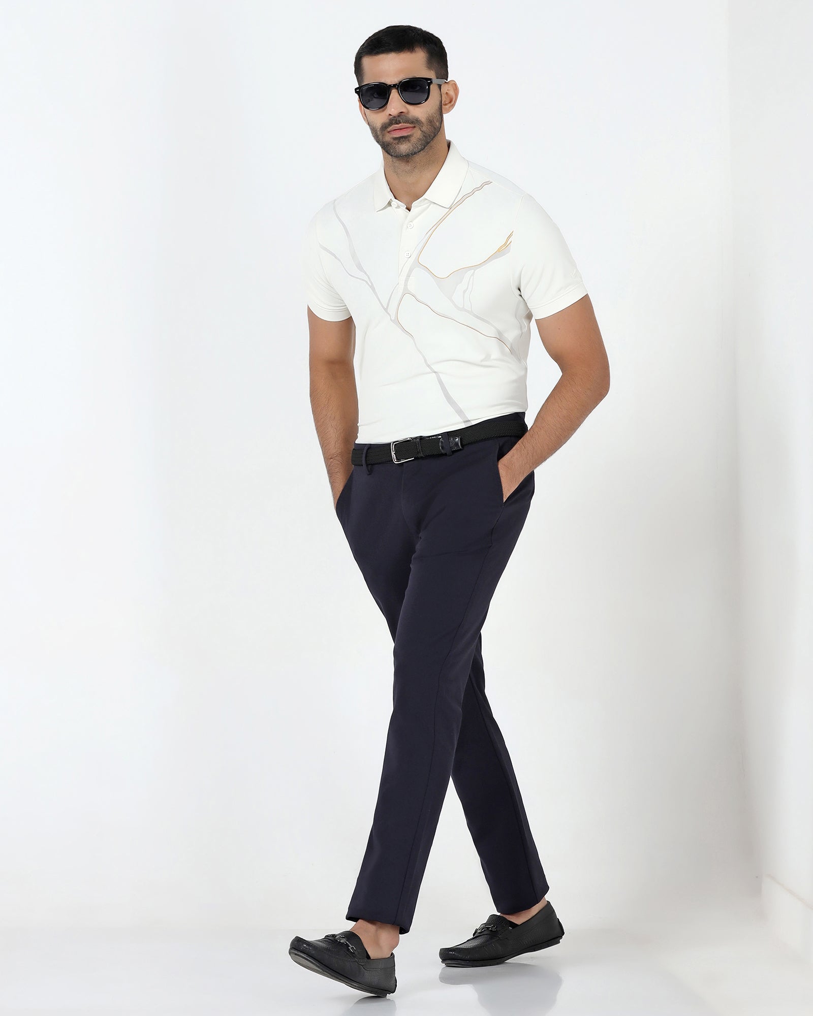 Navy TechPro Textured Khakis - Pando