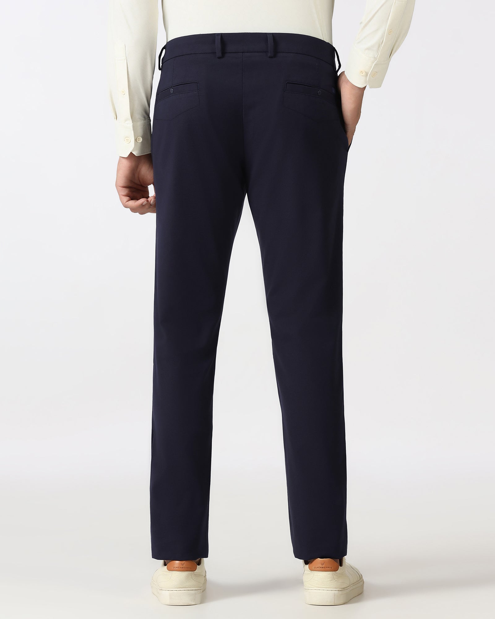 Navy Techpro Textured Khakis - Sandy