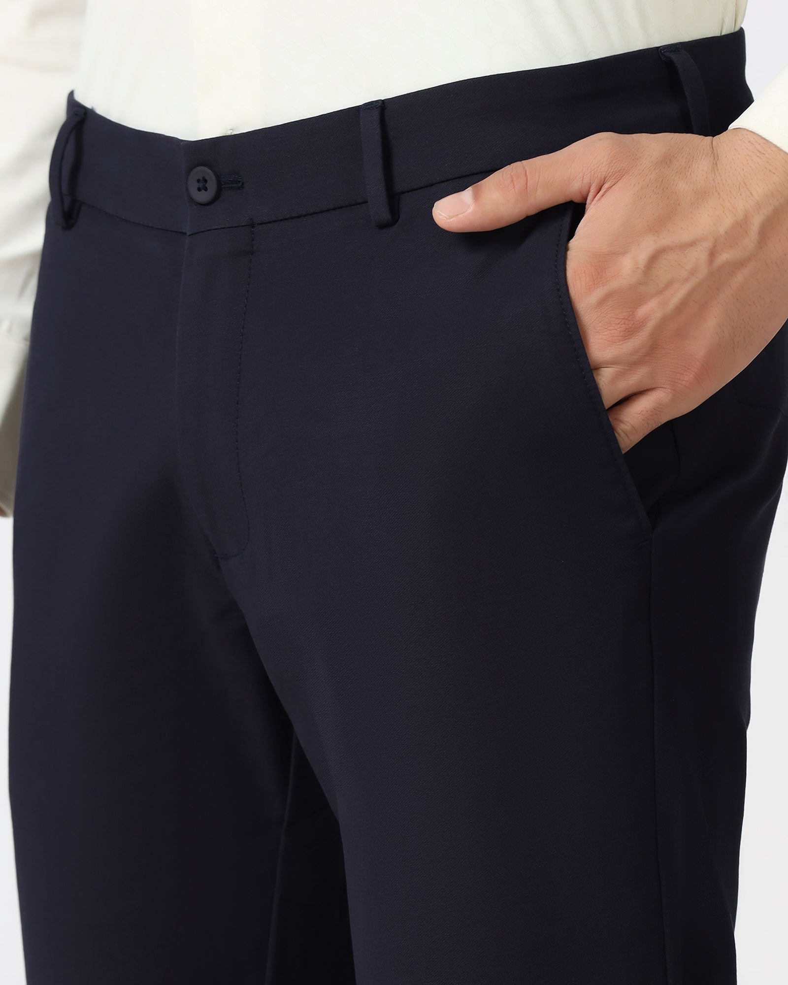 Navy Techpro Textured Khakis - Sandy