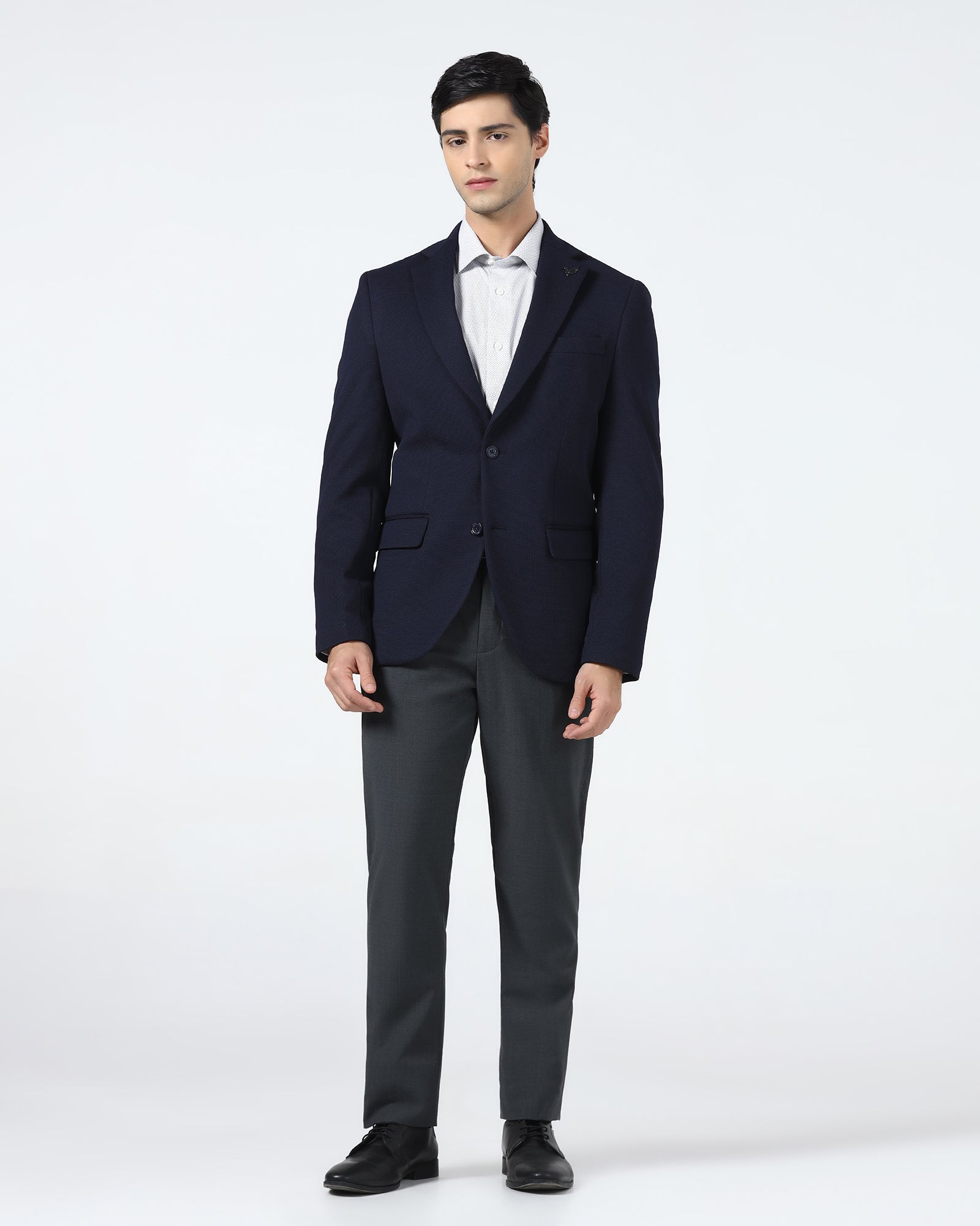 Navy Textured Blazer - Chris