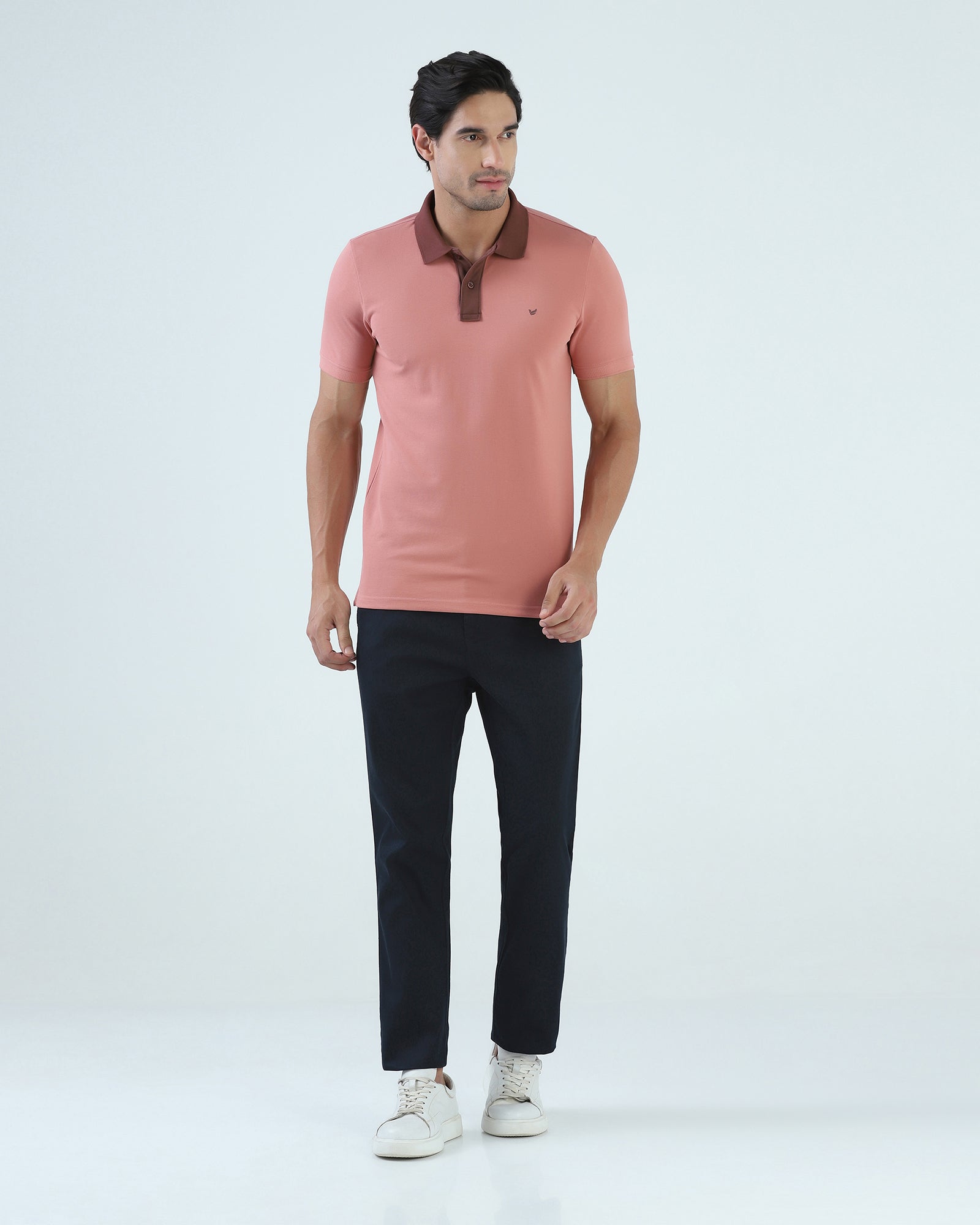 Navy Textured Khakis - Fint