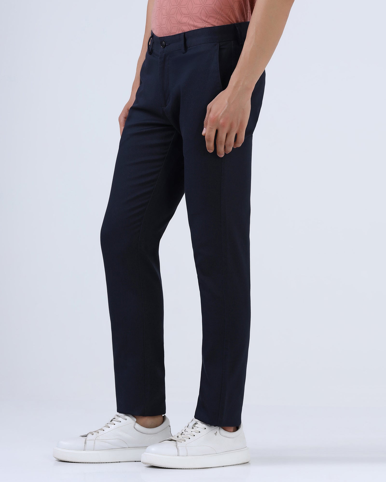 Navy Textured Khakis - Plinth