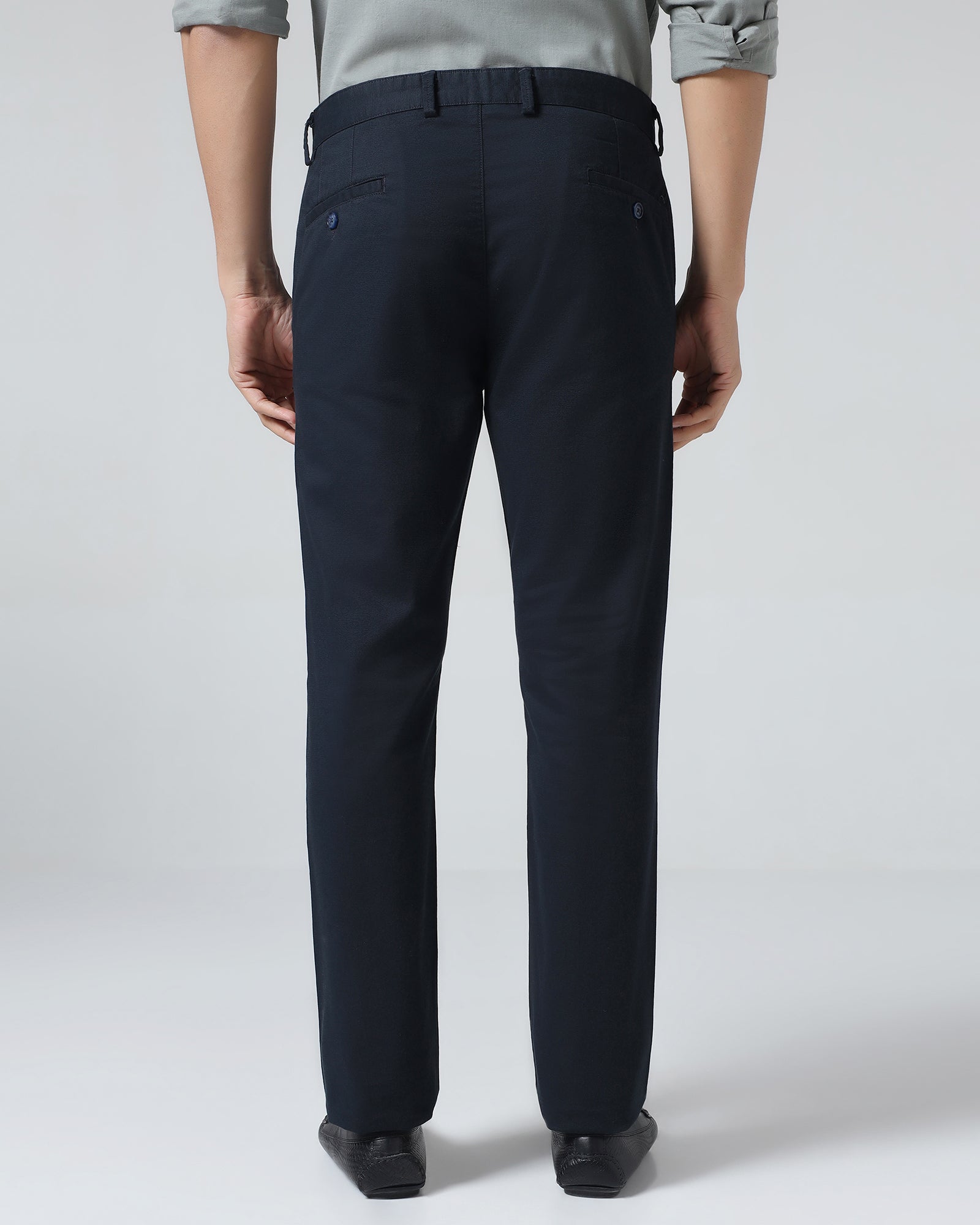 Navy Textured Khakis - Portico