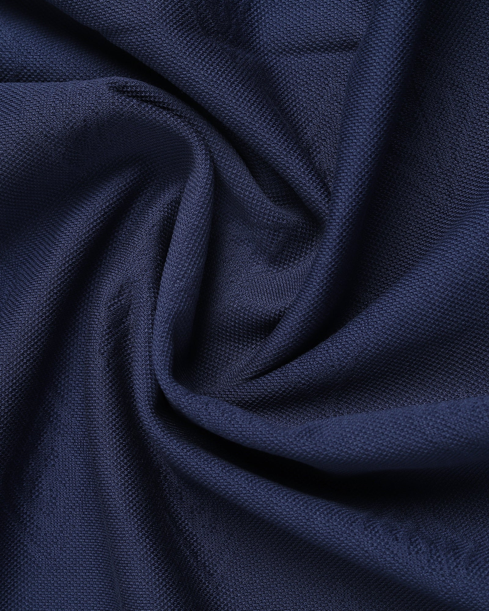 Navy Textured Polo - Wayne