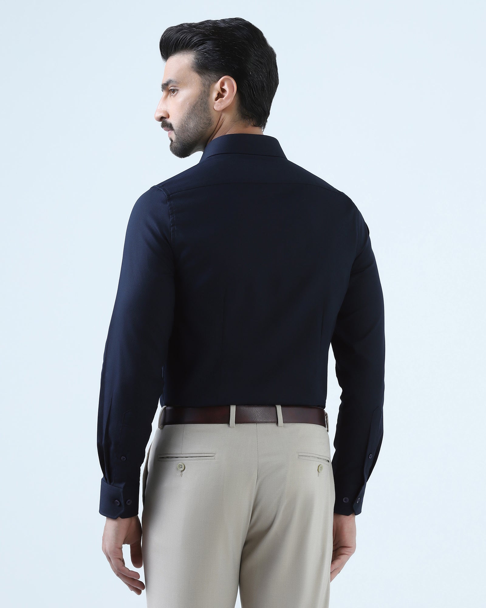 Navy Textured Shirt - Juno