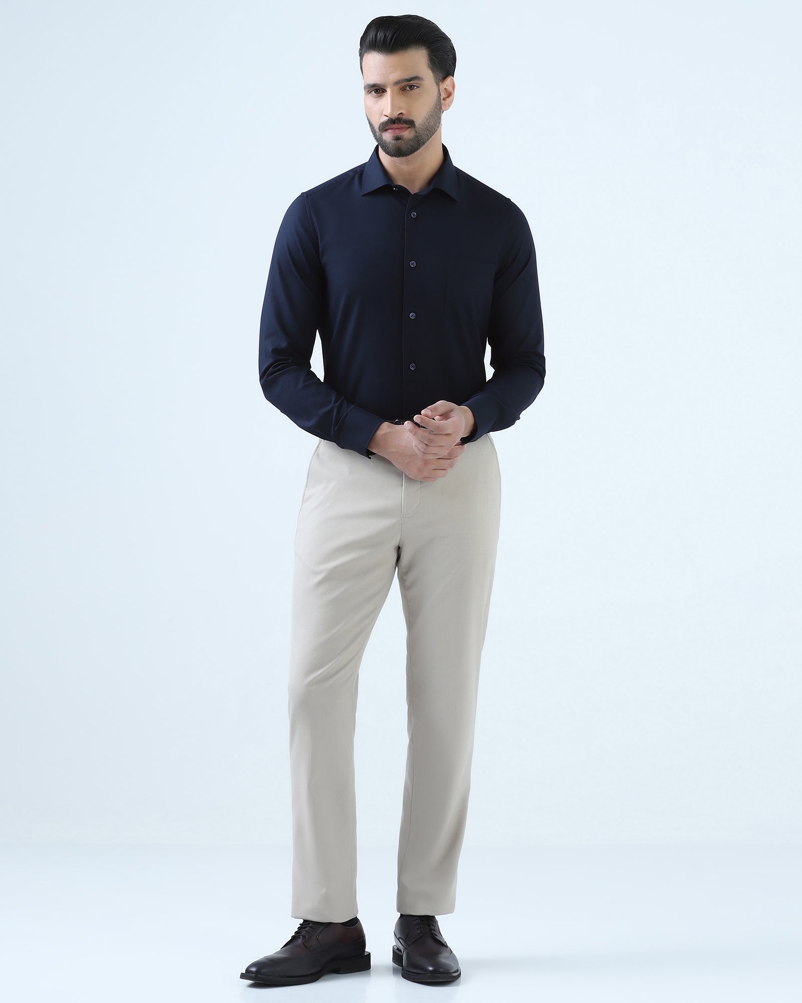 Navy Textured Shirt - Juno