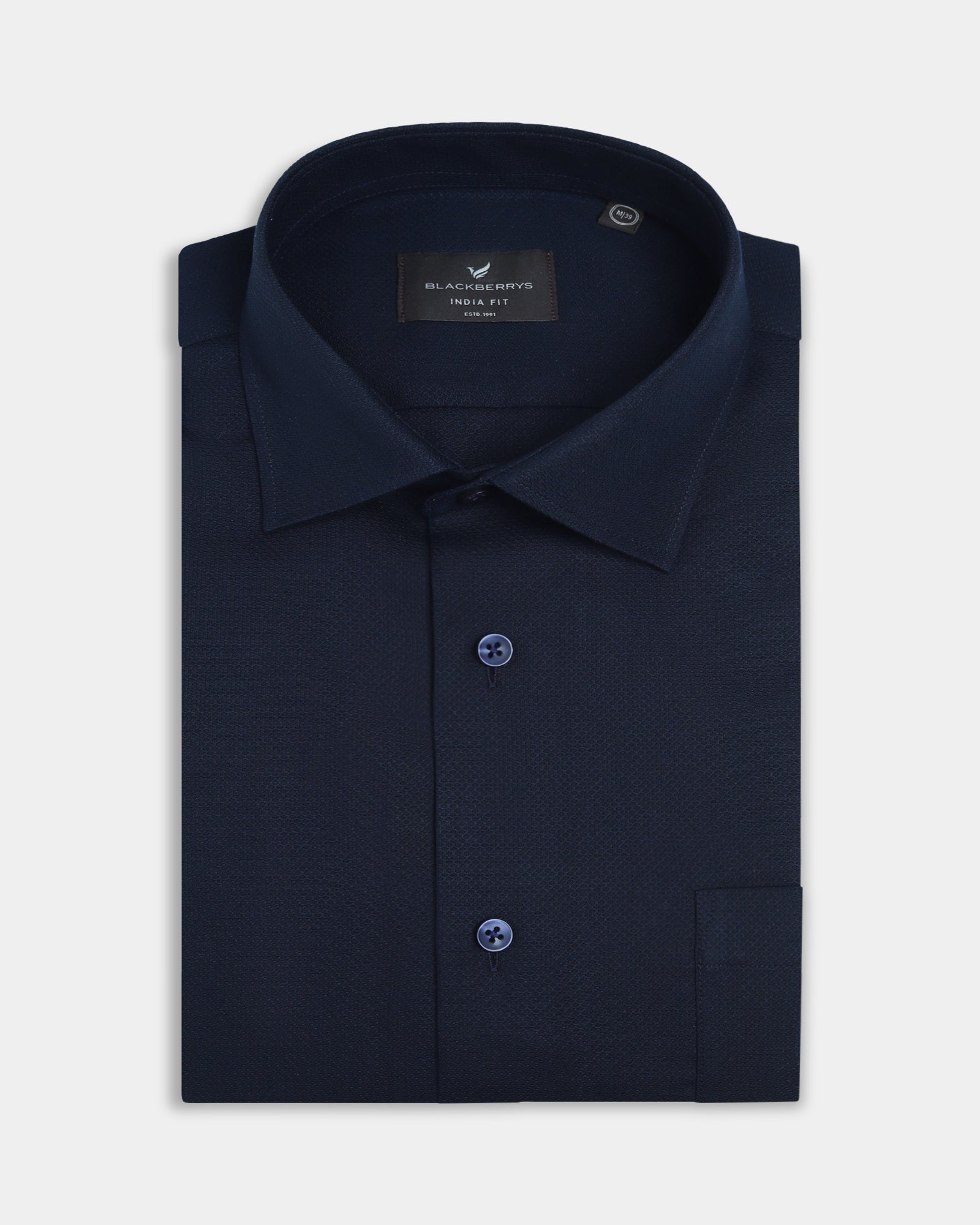 Navy Textured Shirt - Juno