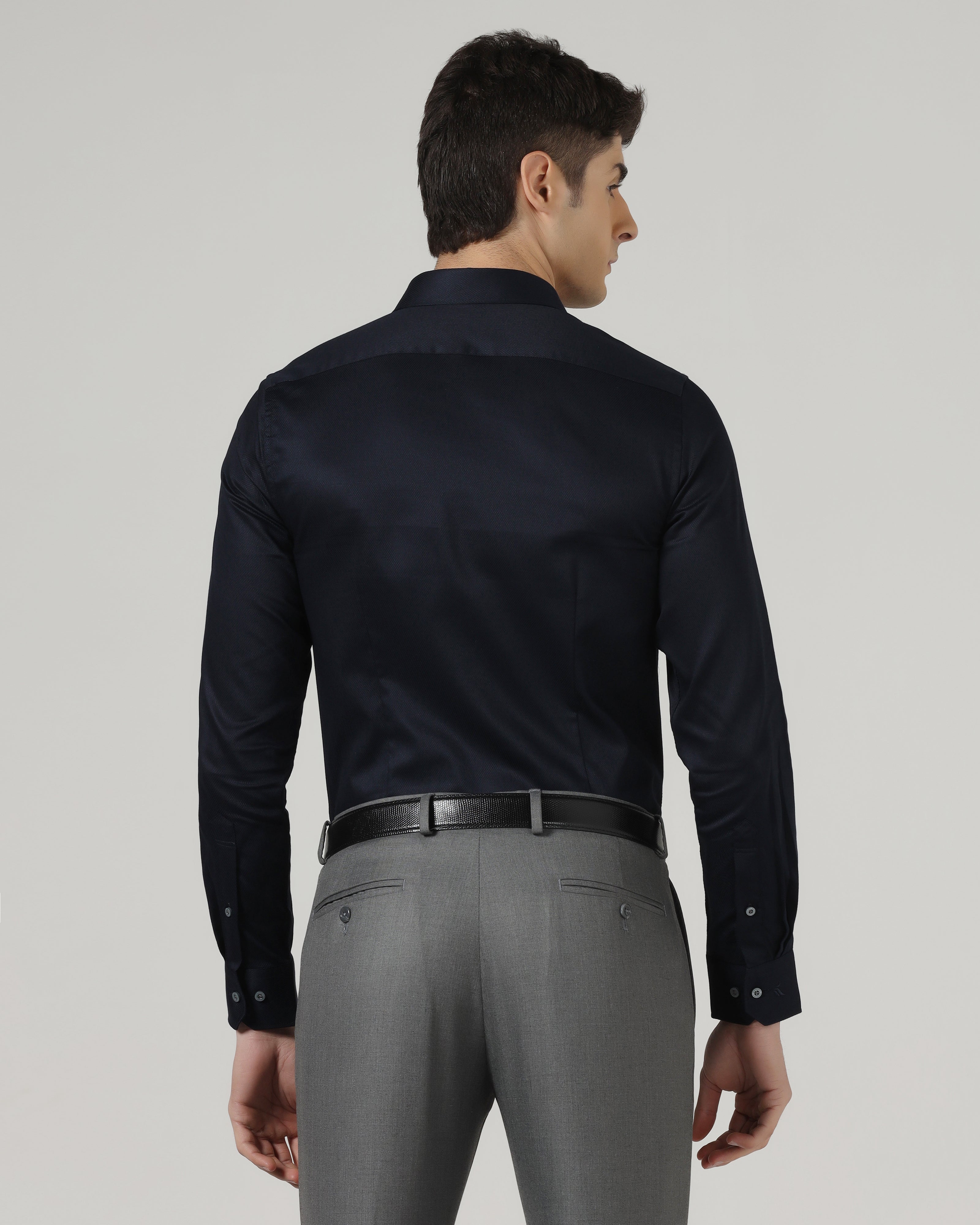 Navy Textured Shirt - Machete
