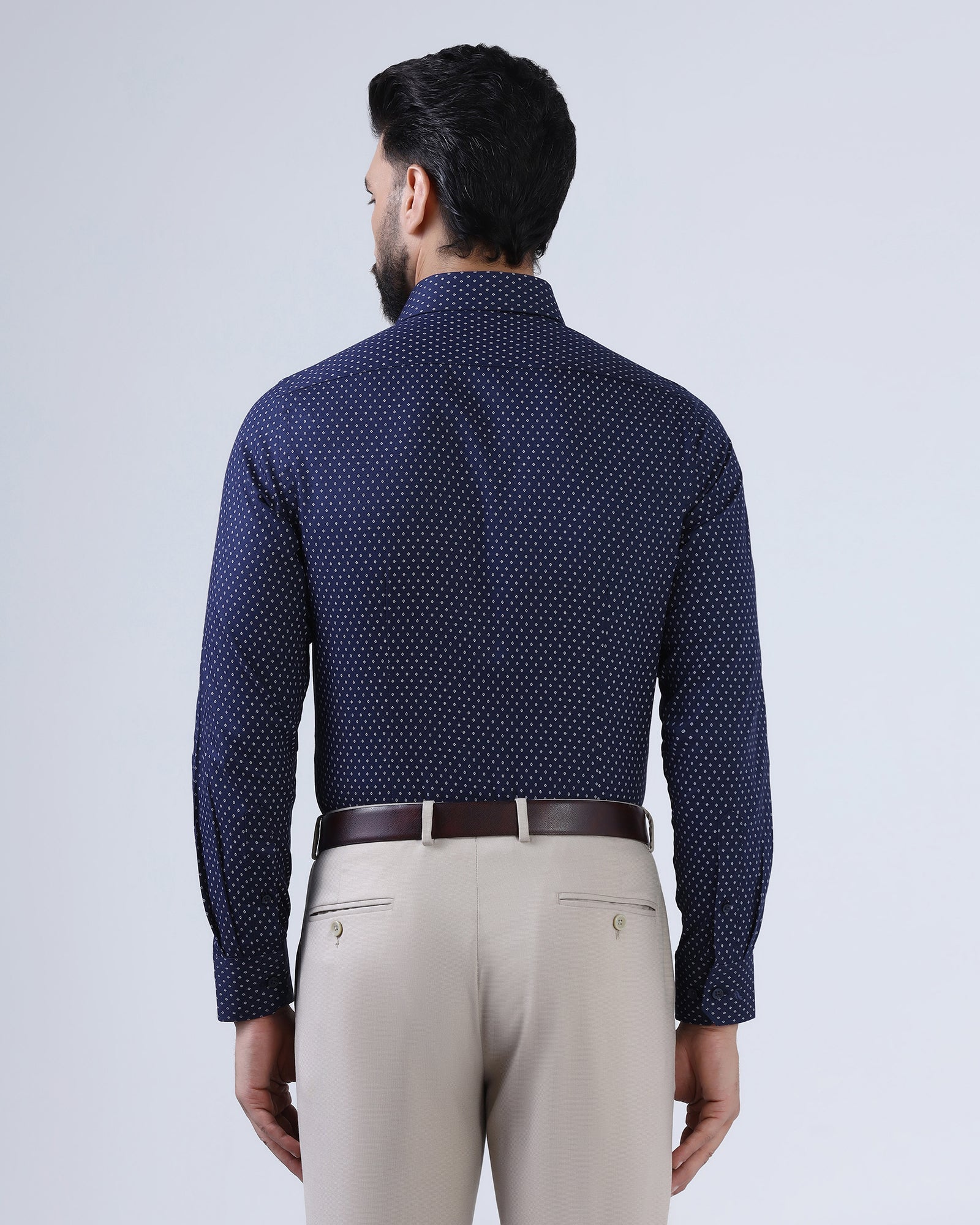 Navy Textured Shirt - Melan