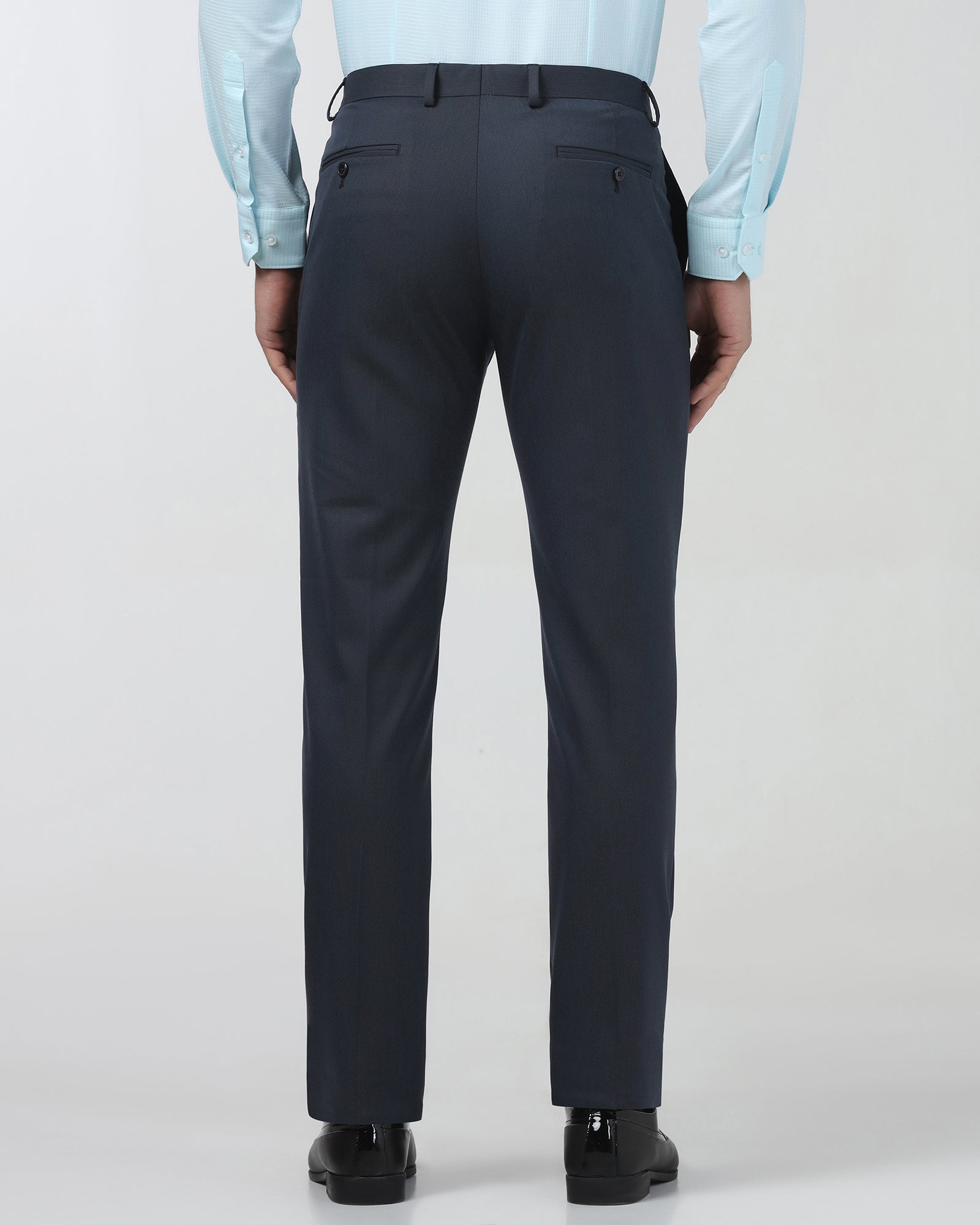 Navy Textured Trouser - Kylian
