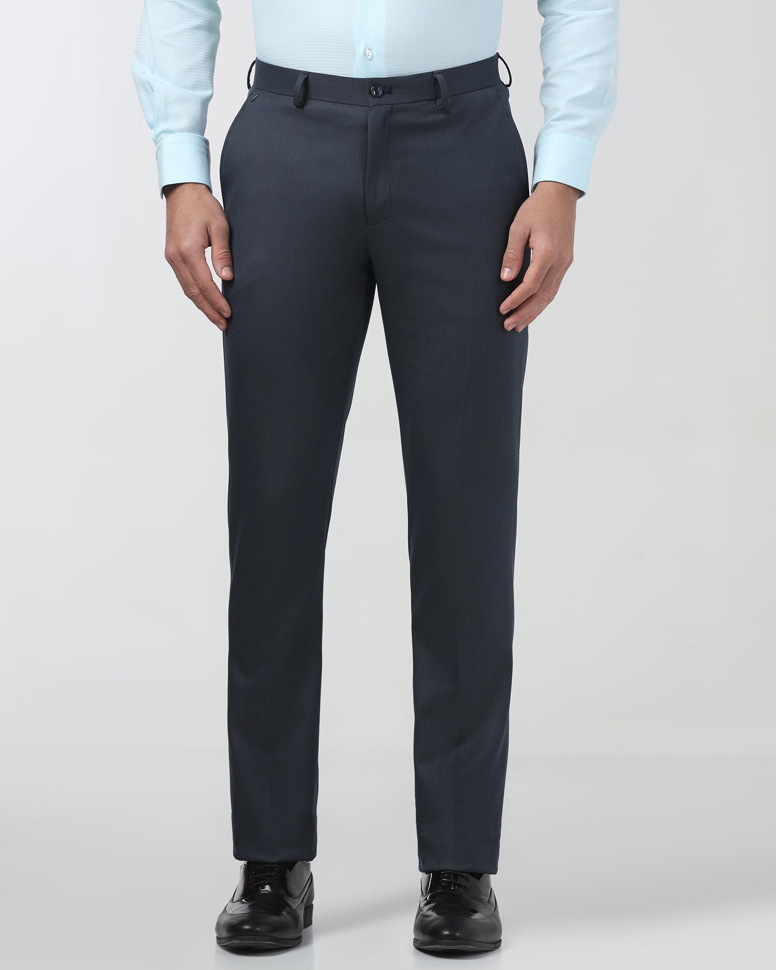 Navy Textured Trouser - Kylian