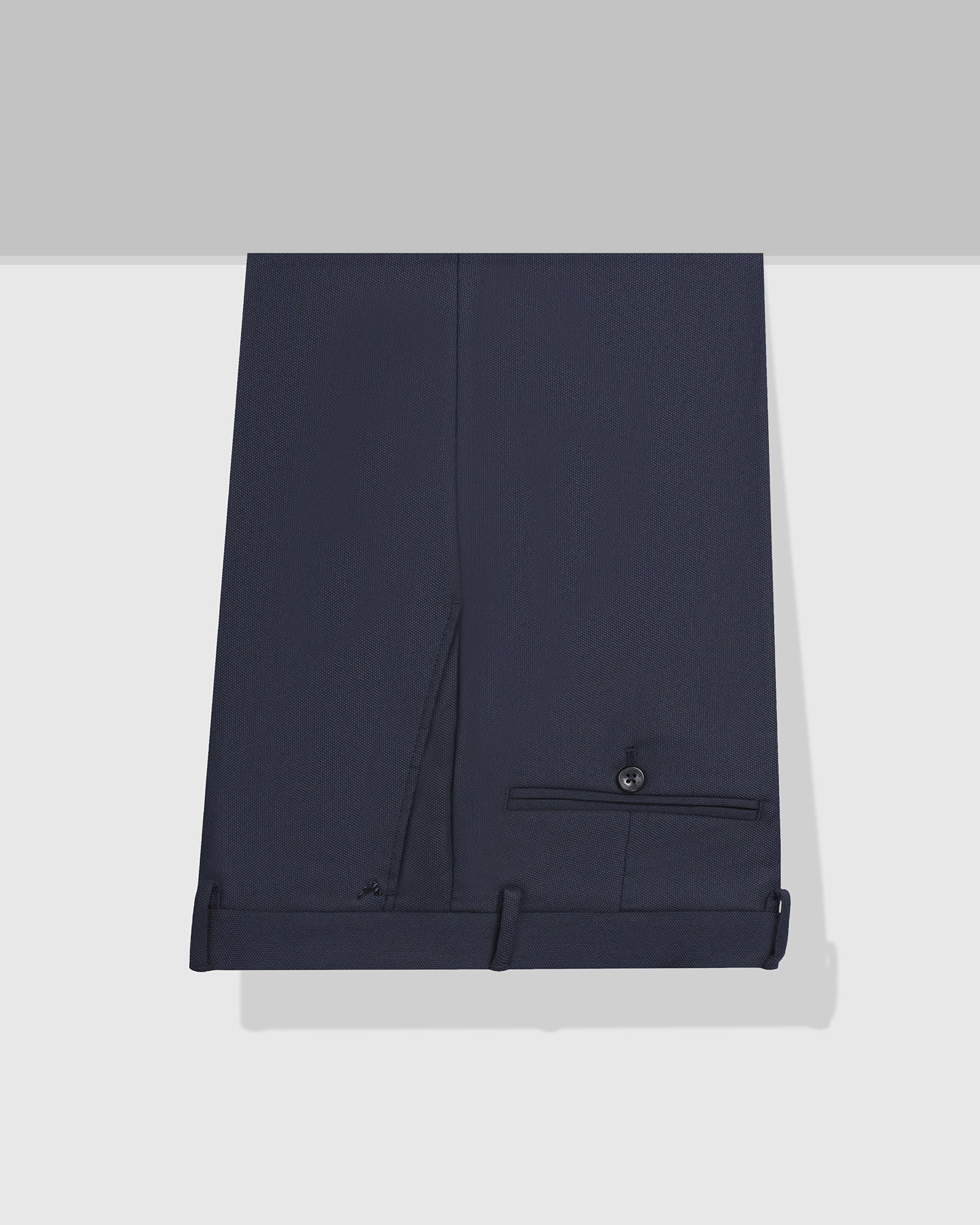 Navy Textured Trouser - Monk