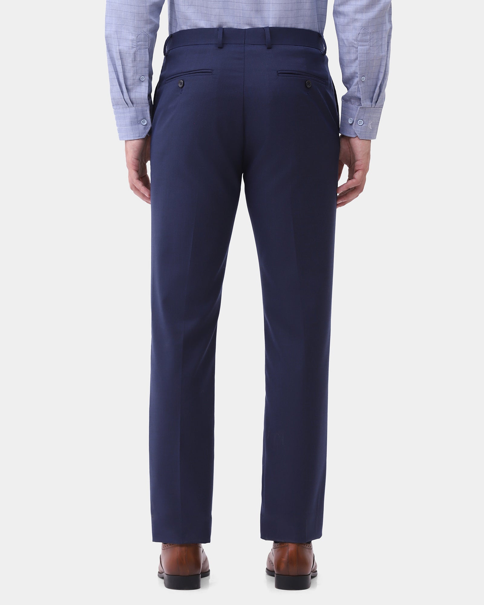 Navy Textured Trouser - Thore