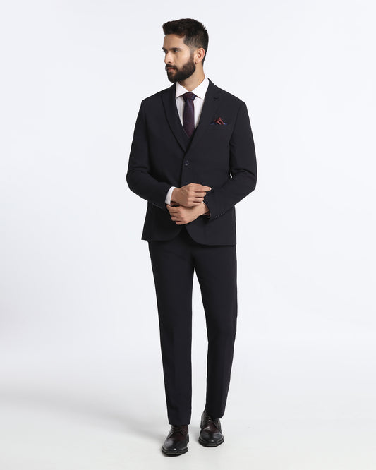 Navy Three Piece Solid Suit - Kelm