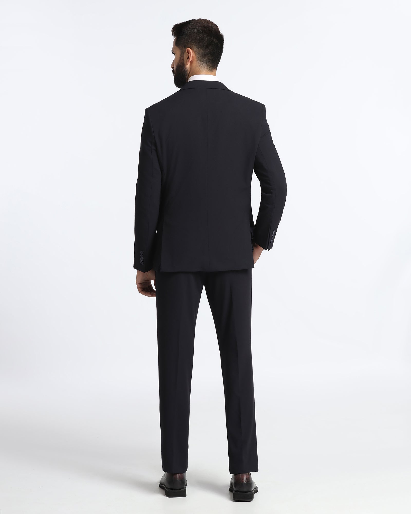 Navy Three Piece Solid Suit - Kelm