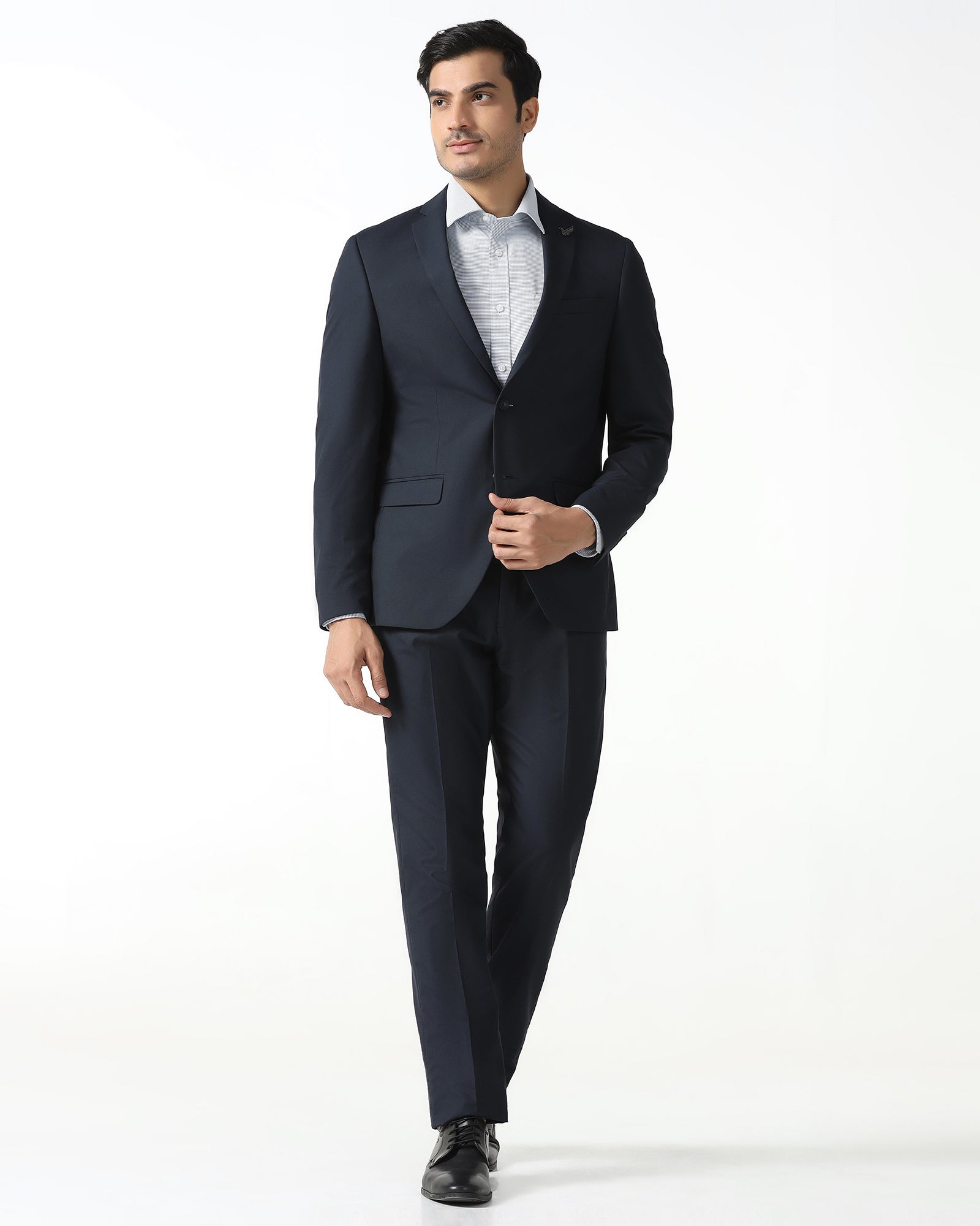 Navy Two Piece Solid Suit - Jorris