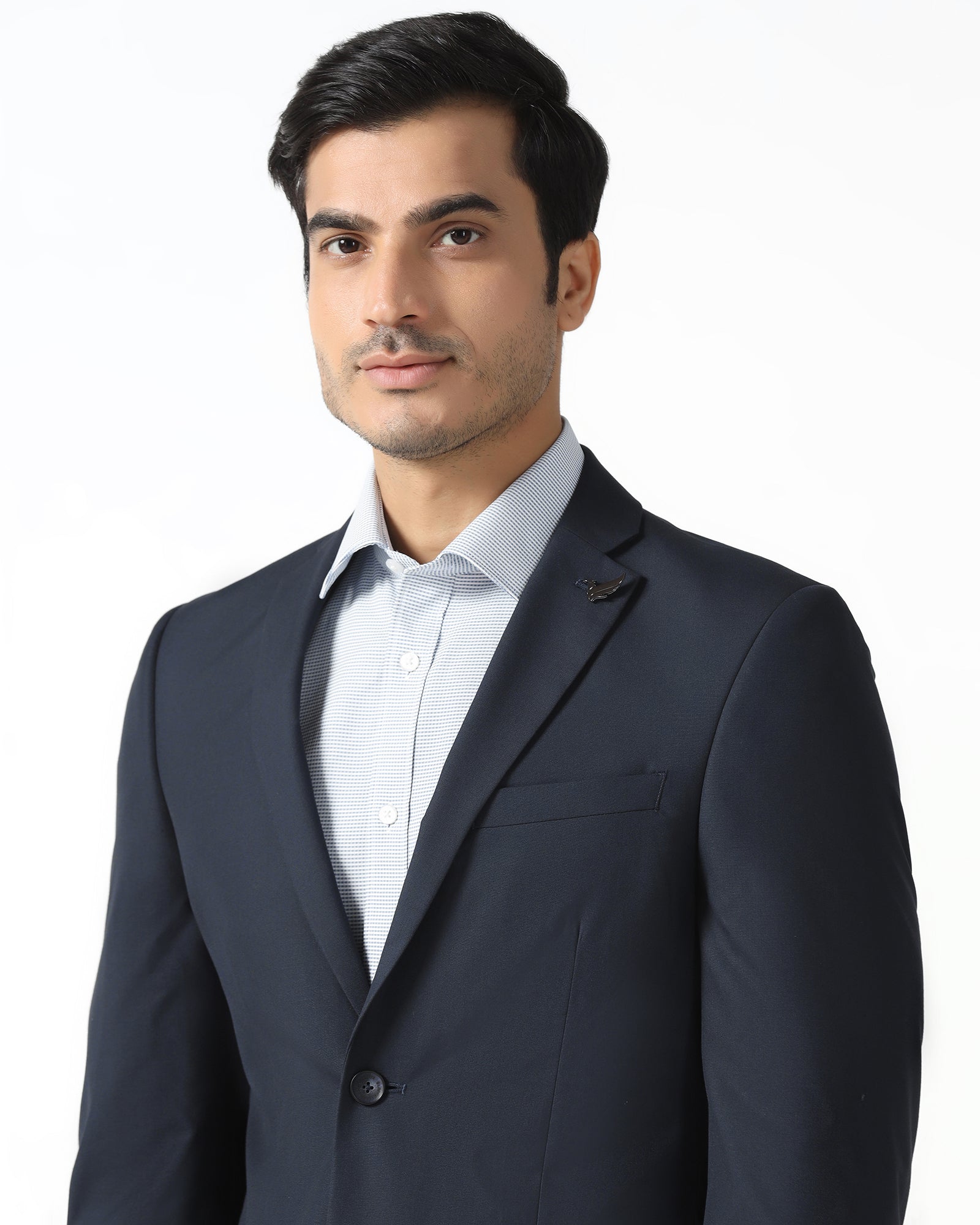 Navy Two Piece Solid Suit - Jorris