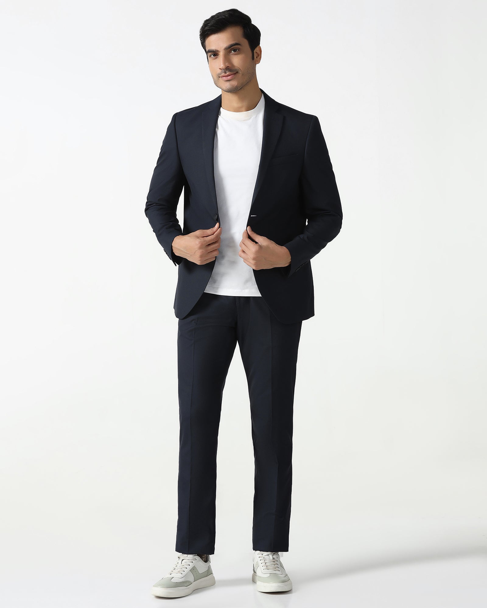 Navy Two Piece Solid Suit - Jorris