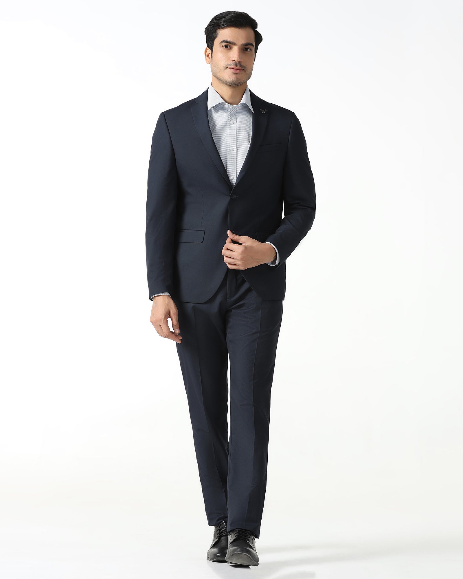 Navy Two Piece Solid Suit - Jorris