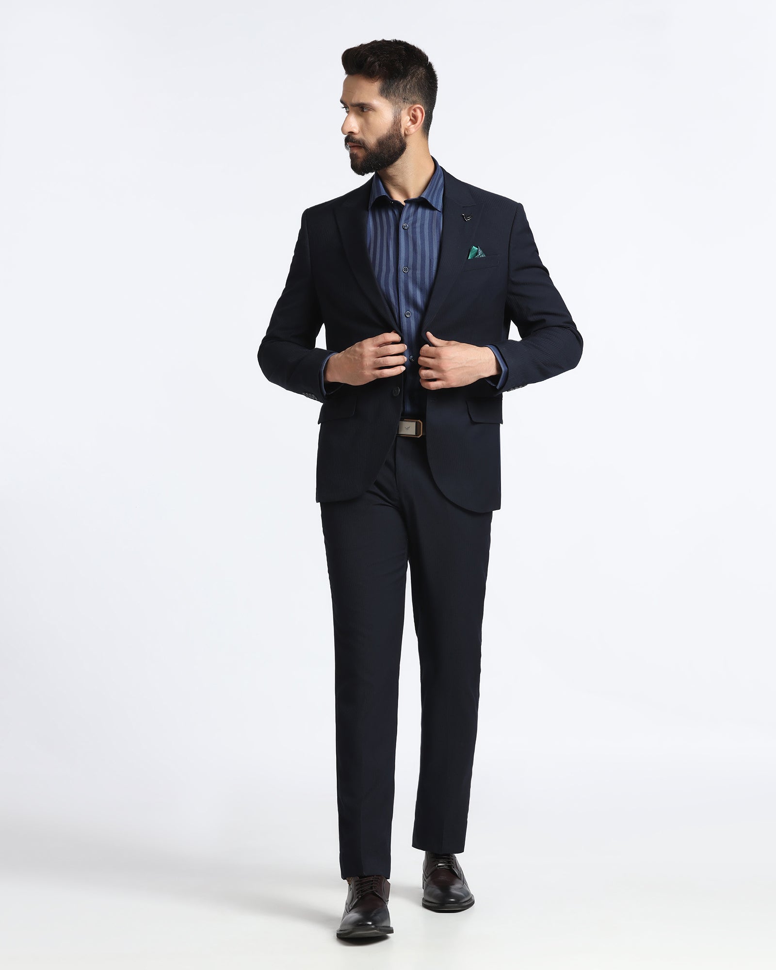 Navy Two Piece Stripe Suit - Jime