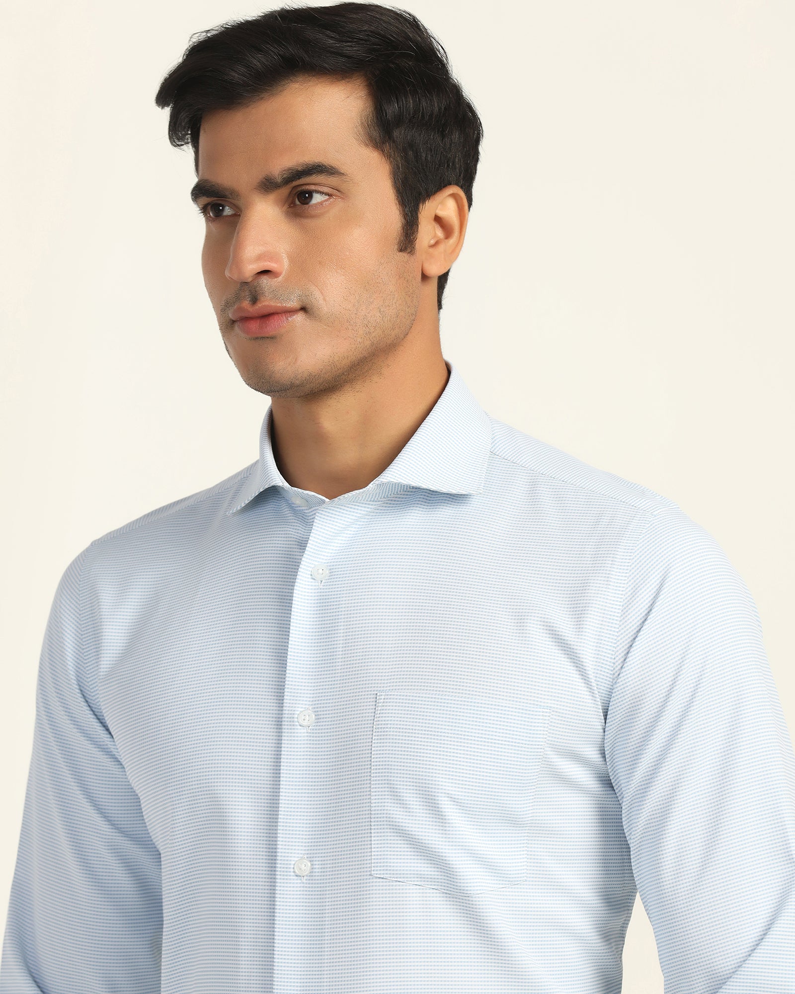Non Iron Formal Aqua Textured Shirt - Wise