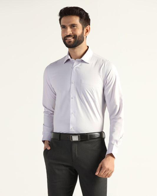 Non Iron Formal Lavender Textured Shirt - Wren