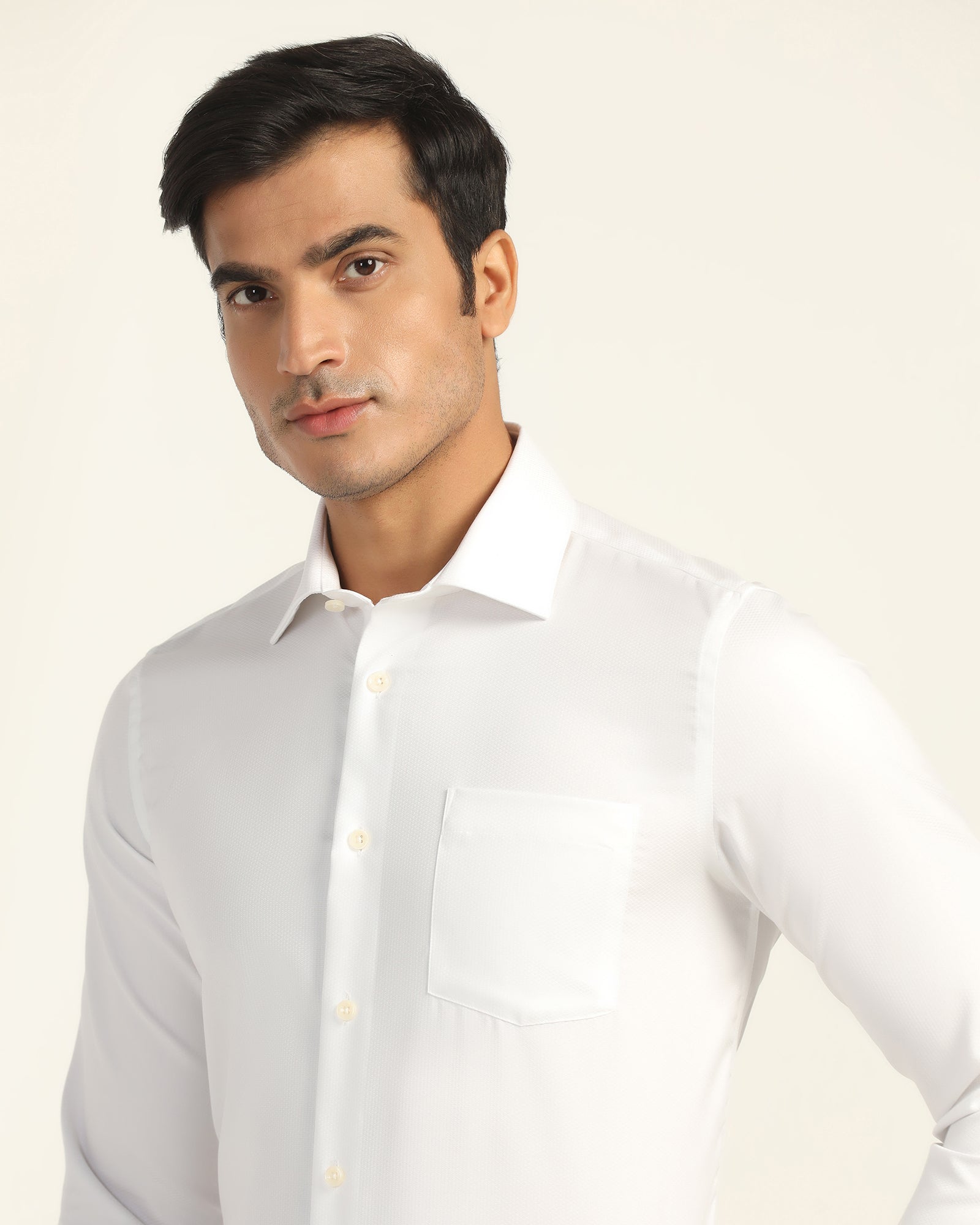 Non Iron Formal White Solid Shirt - P31