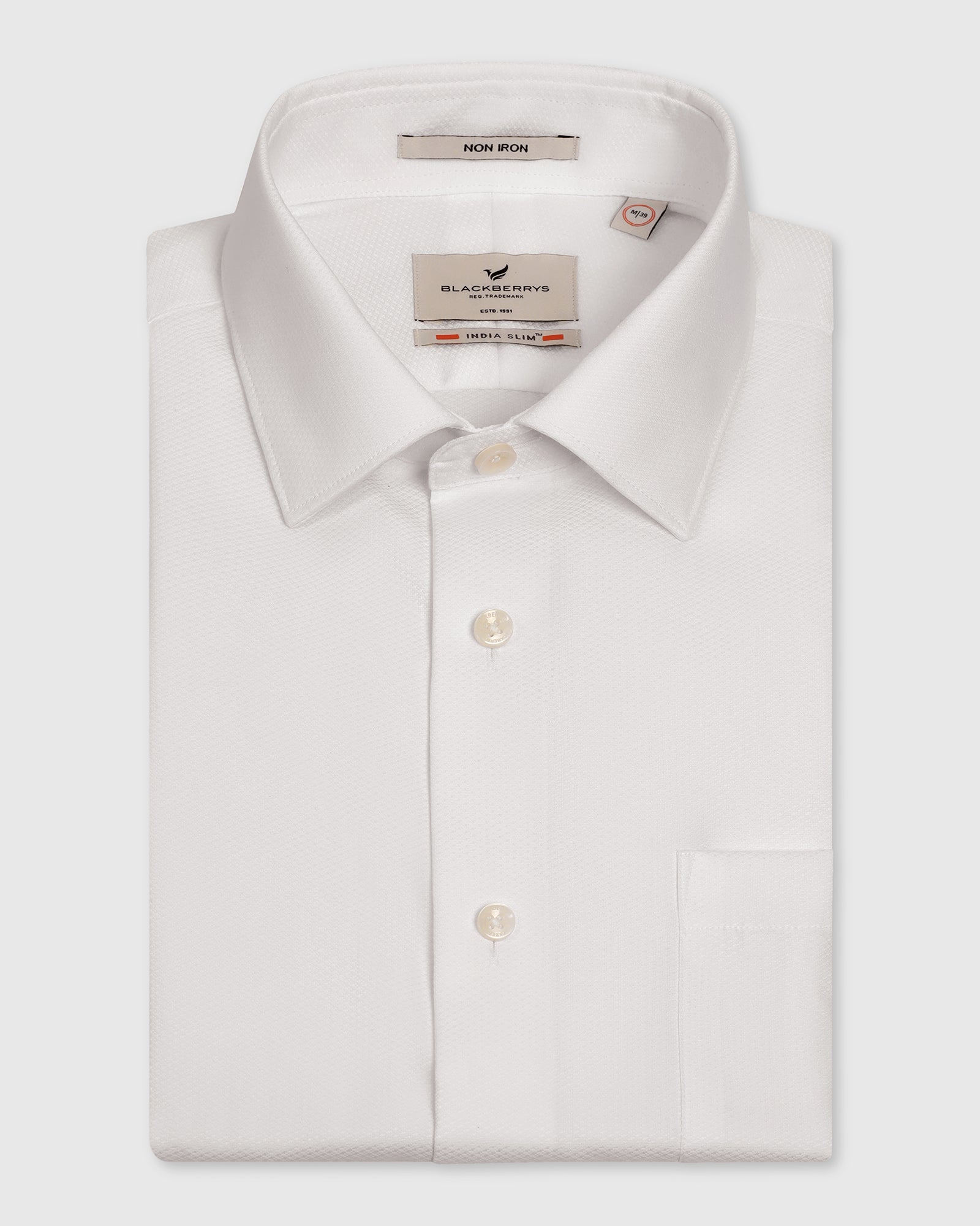 Non Iron Formal White Solid Shirt - P31