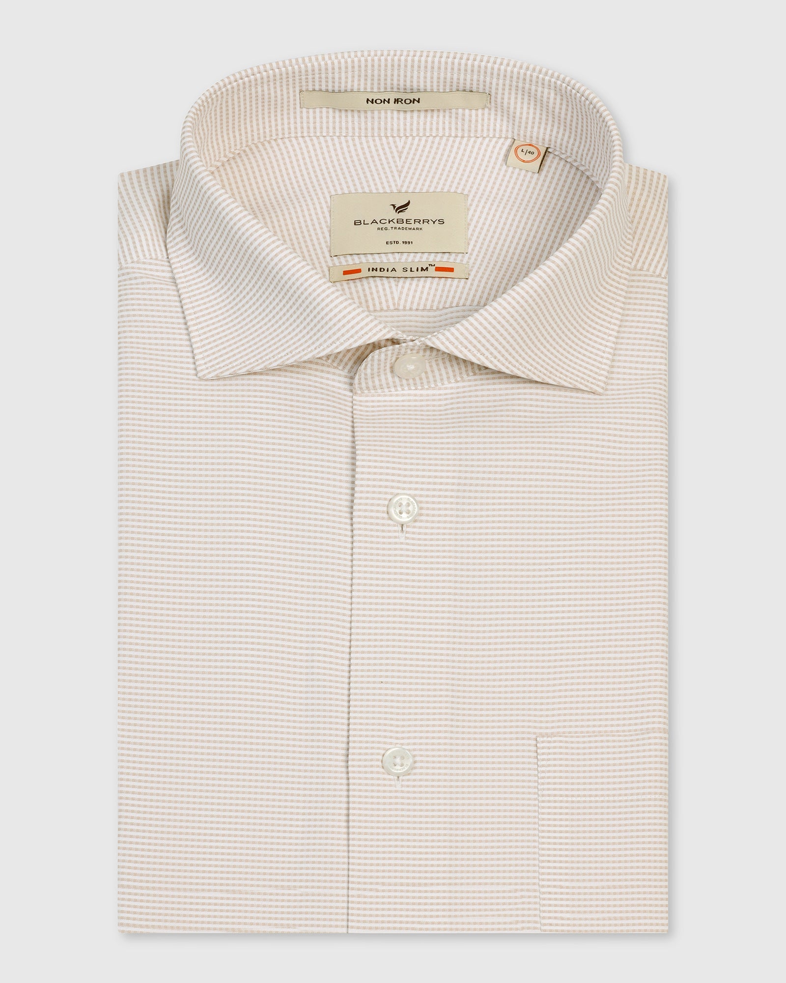 Non Iron Formal Yellow Textured Shirt - Wise