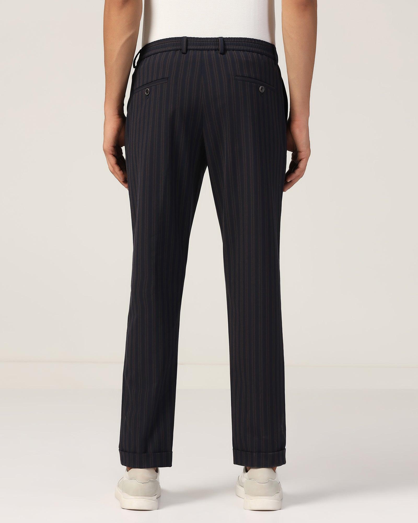 Sneaker Fit Brown Stripe Pant - Polo