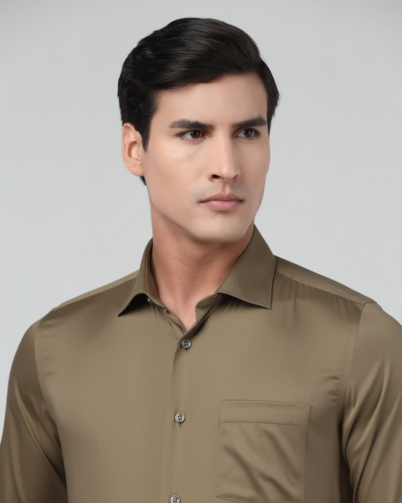 Ochre Non Iron Solid Shirt - Sylvia