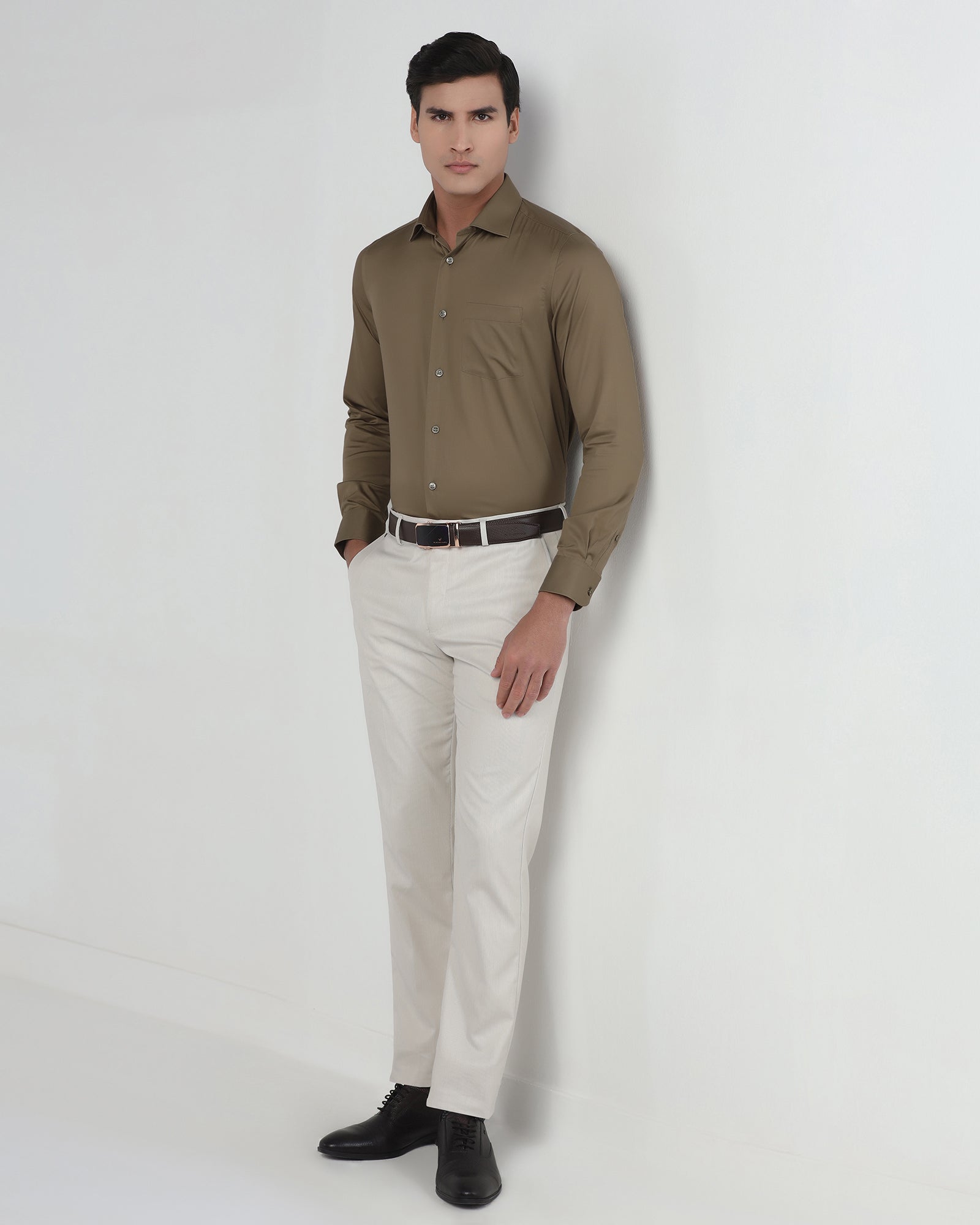 Ochre Unwrinkle Solid Shirt - Sylvia