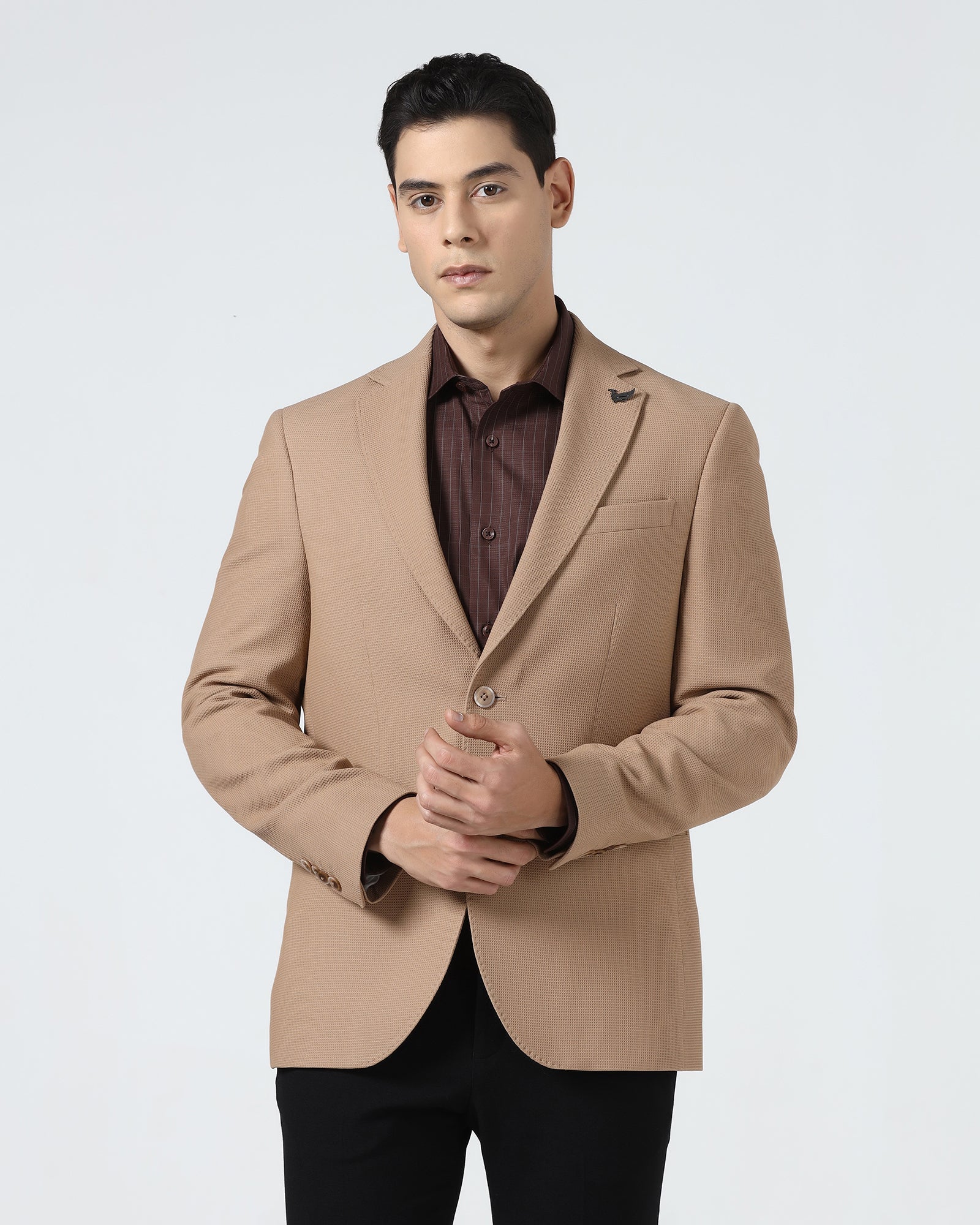 Ochre Textured Blazer - Nico