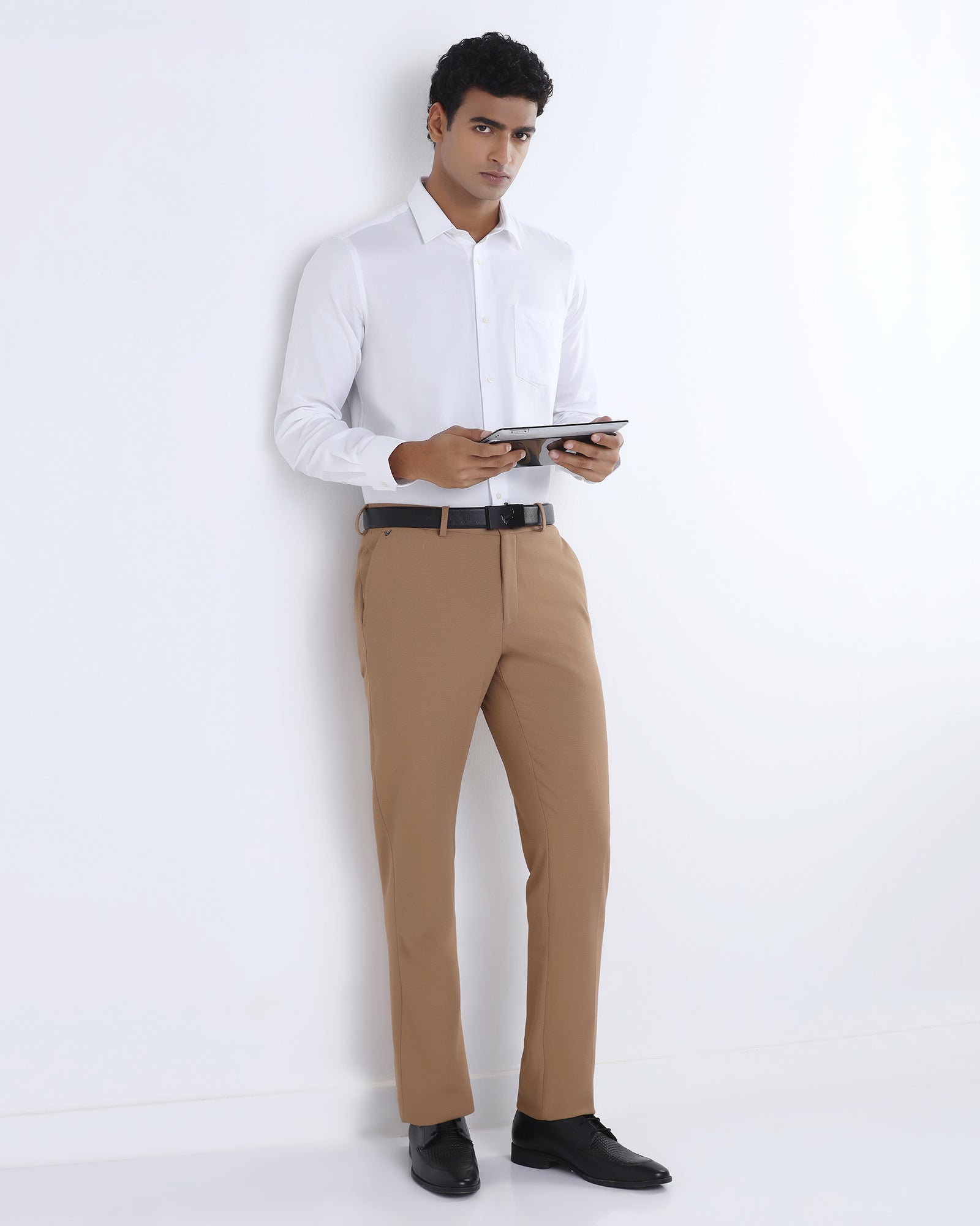Ochre Textured Trouser - Toni